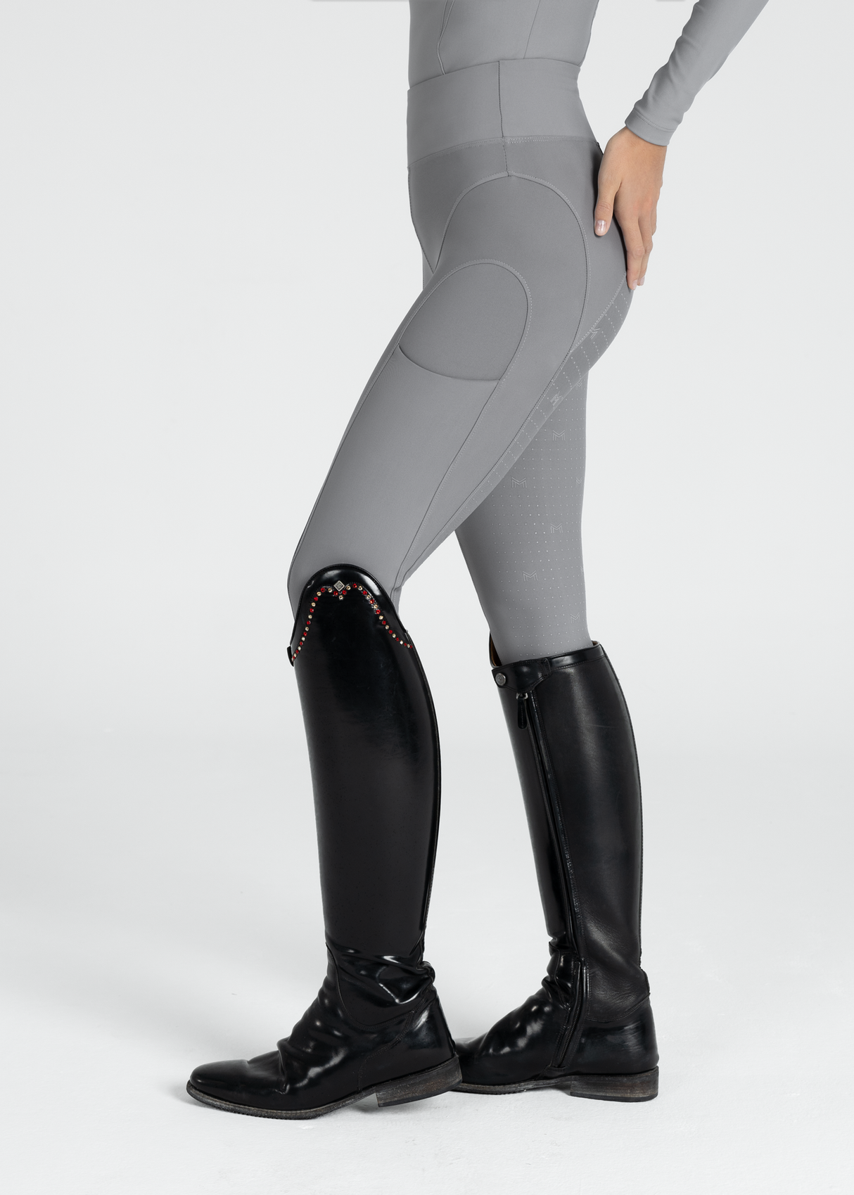 Maximilian Outline Riding Leggings Titanium