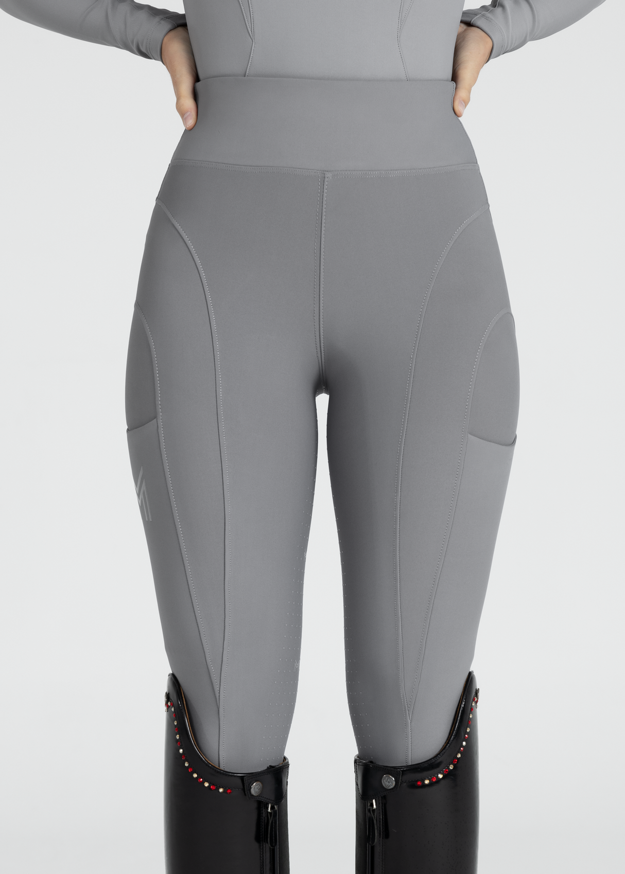 Maximilian Outline Riding Leggings Titanium