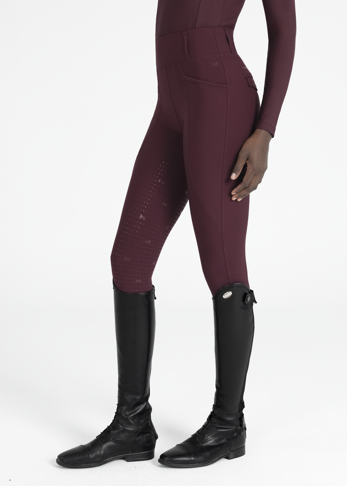 Maximilian Pro Riding Leggings Burgundy
