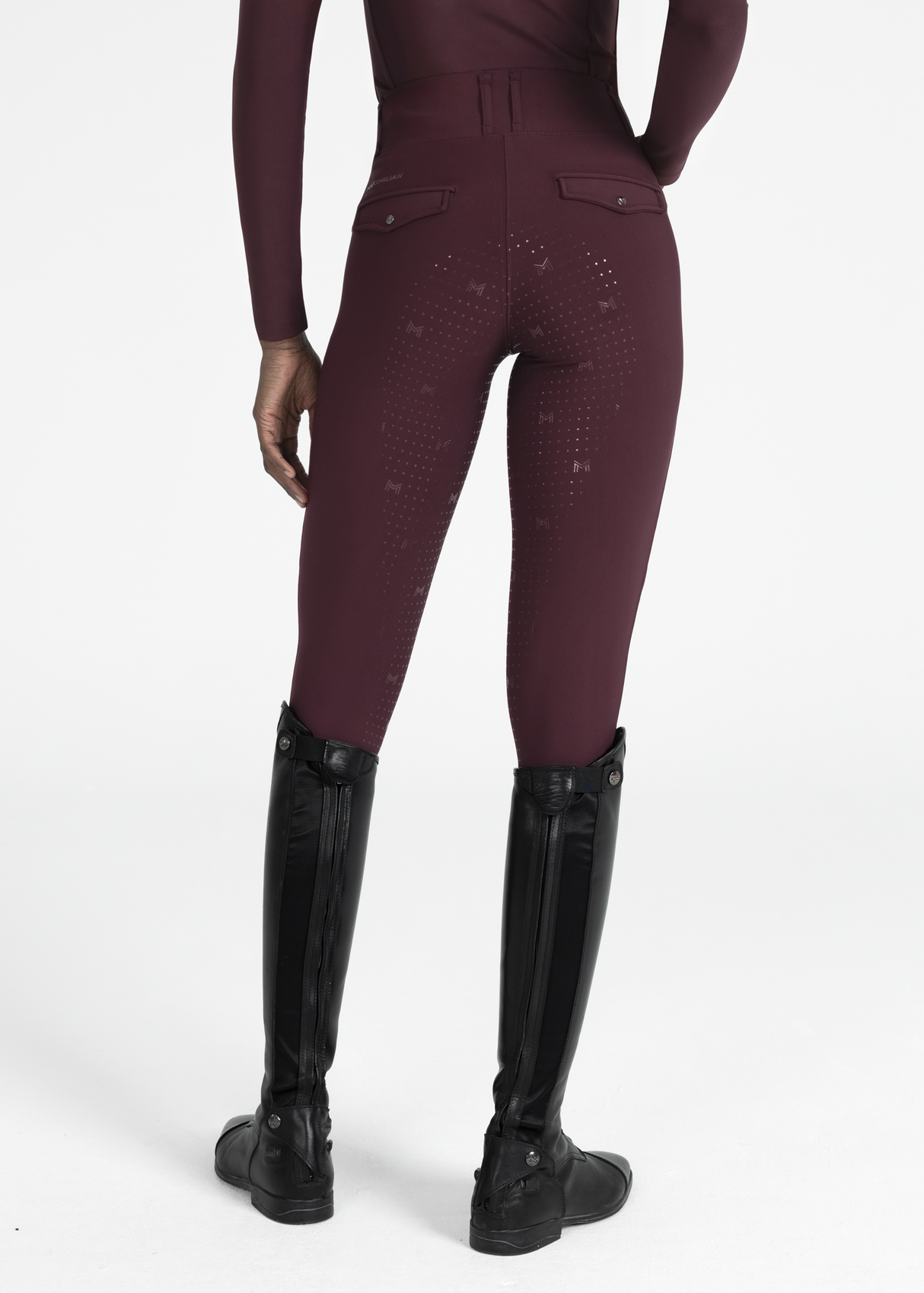 Maximilian Pro Riding Leggings Burgundy