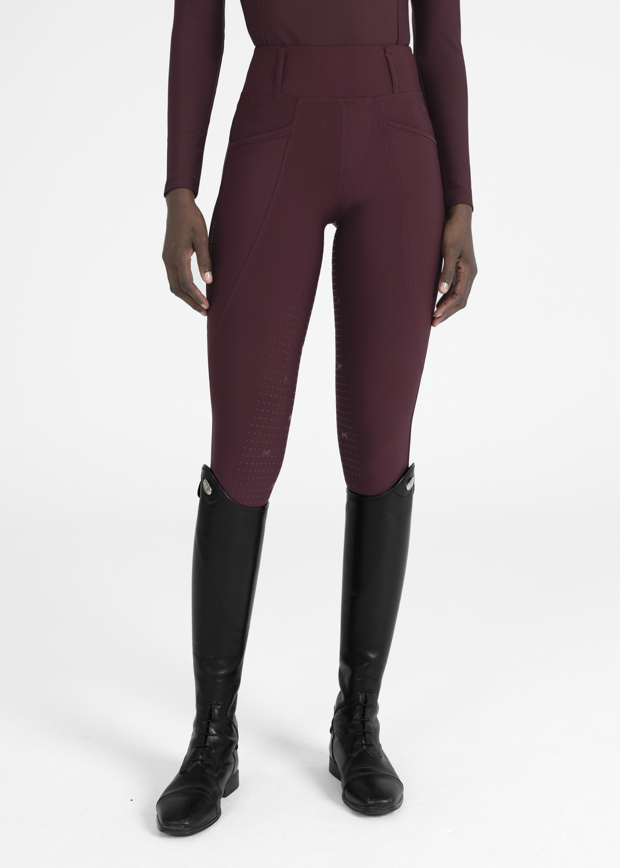 Maximilian Pro Riding Leggings Burgundy