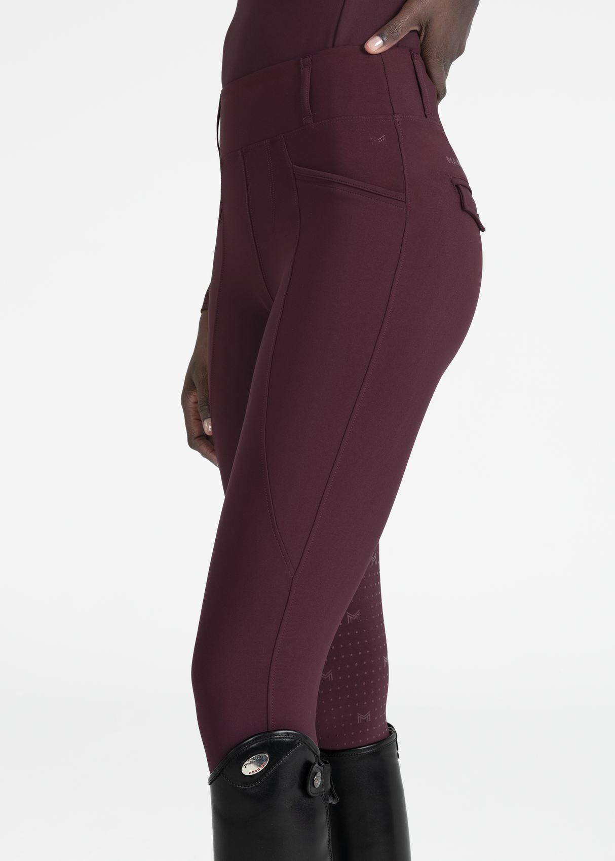 Maximilian Pro Riding Leggings Burgundy