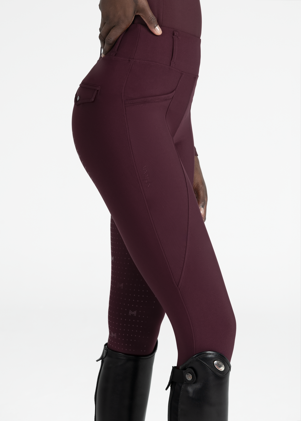 Maximilian Pro Riding Leggings Burgundy