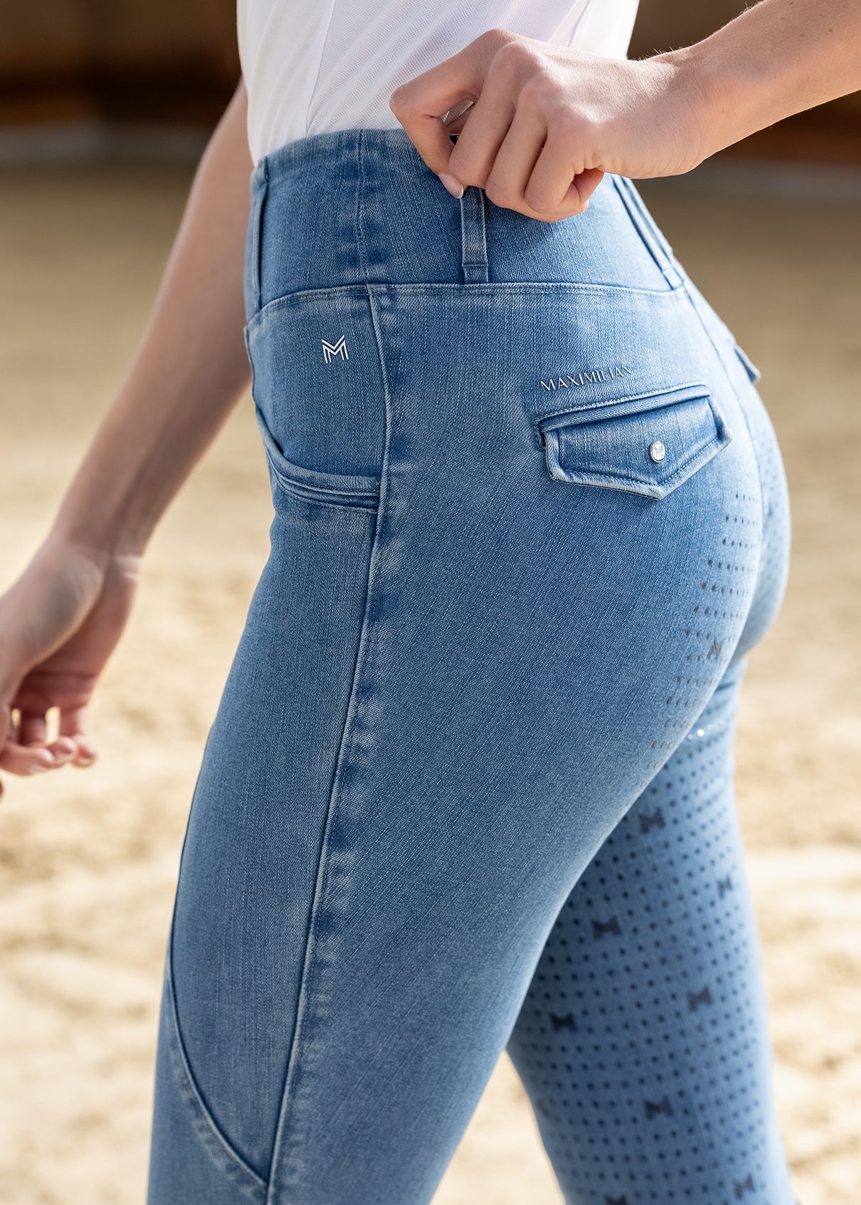 Maximilian Pro Riding Leggings Denim