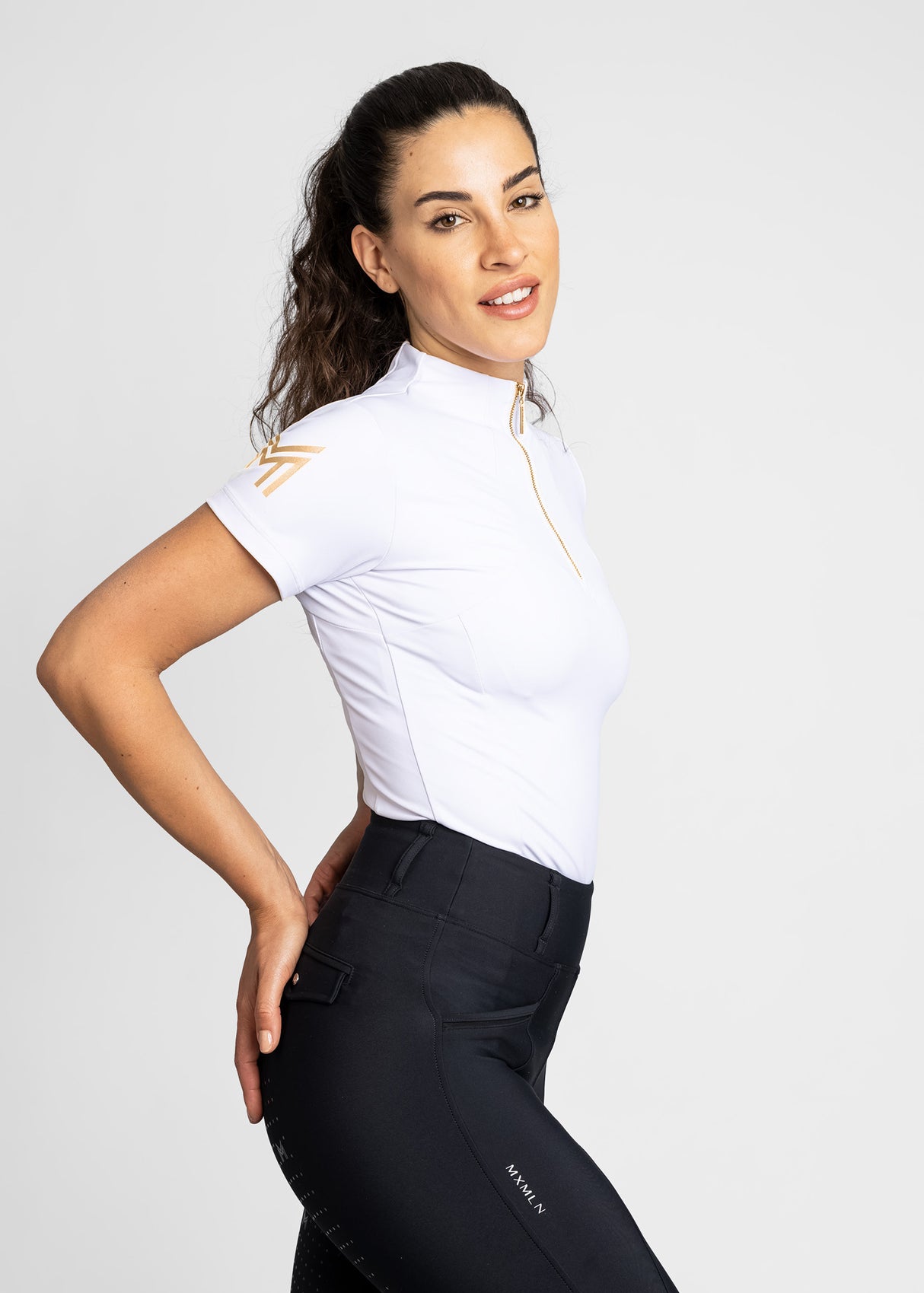 Maximilian Short Sleeve Base Layer White/Gold