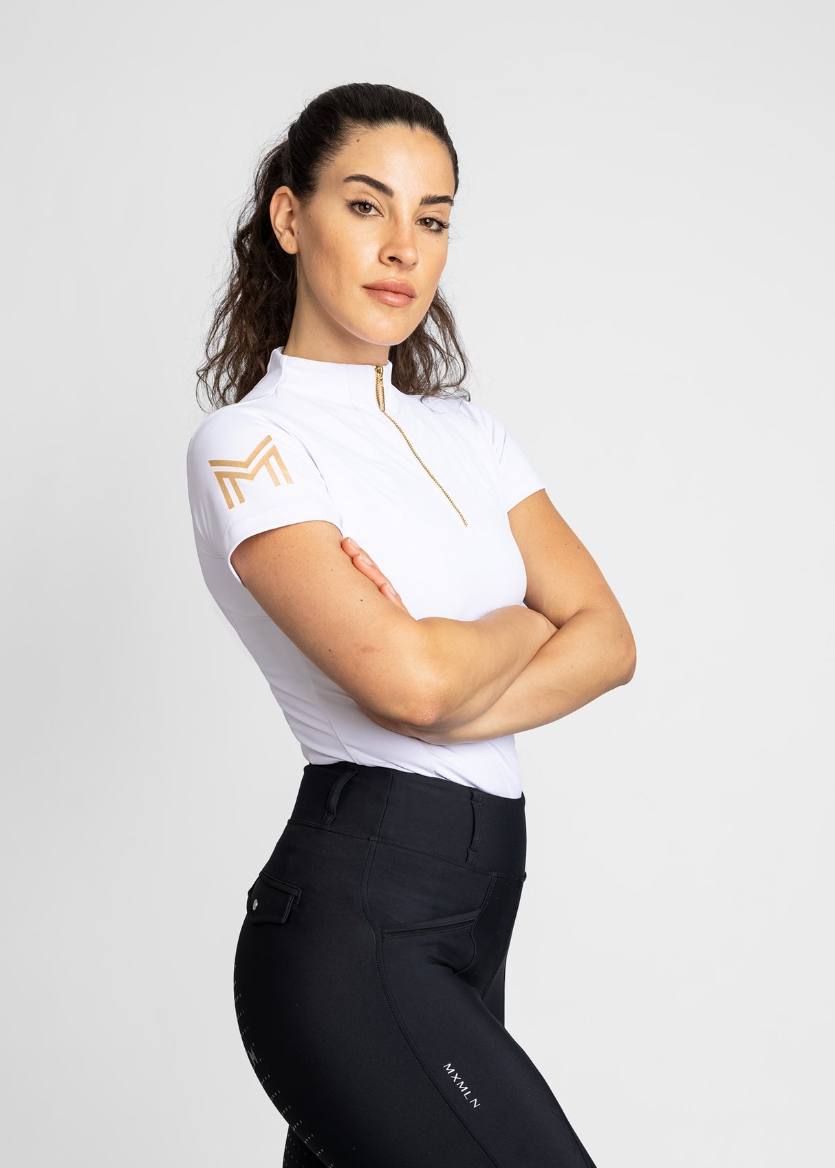 Maximilian Short Sleeve Base Layer White/Gold