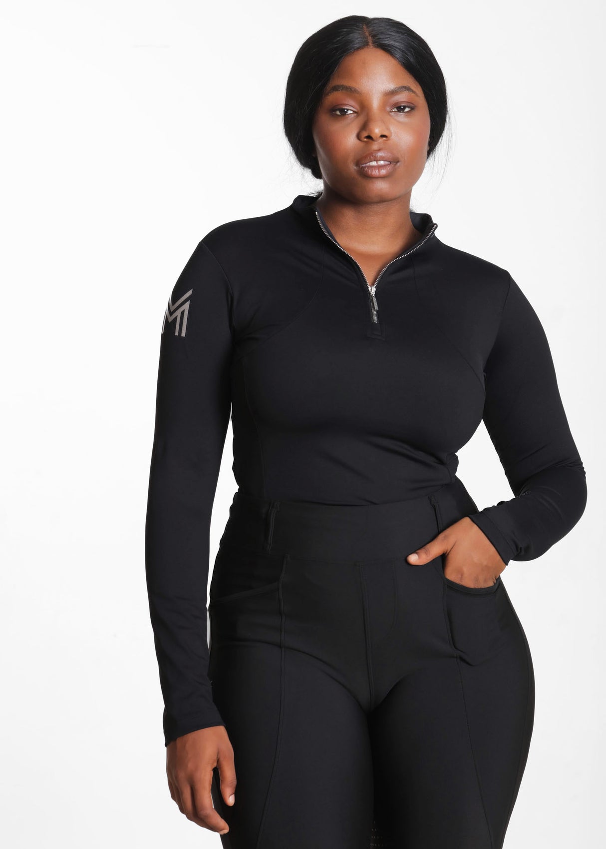 Maximilian Long Sleeve Base Layer Black/Silver