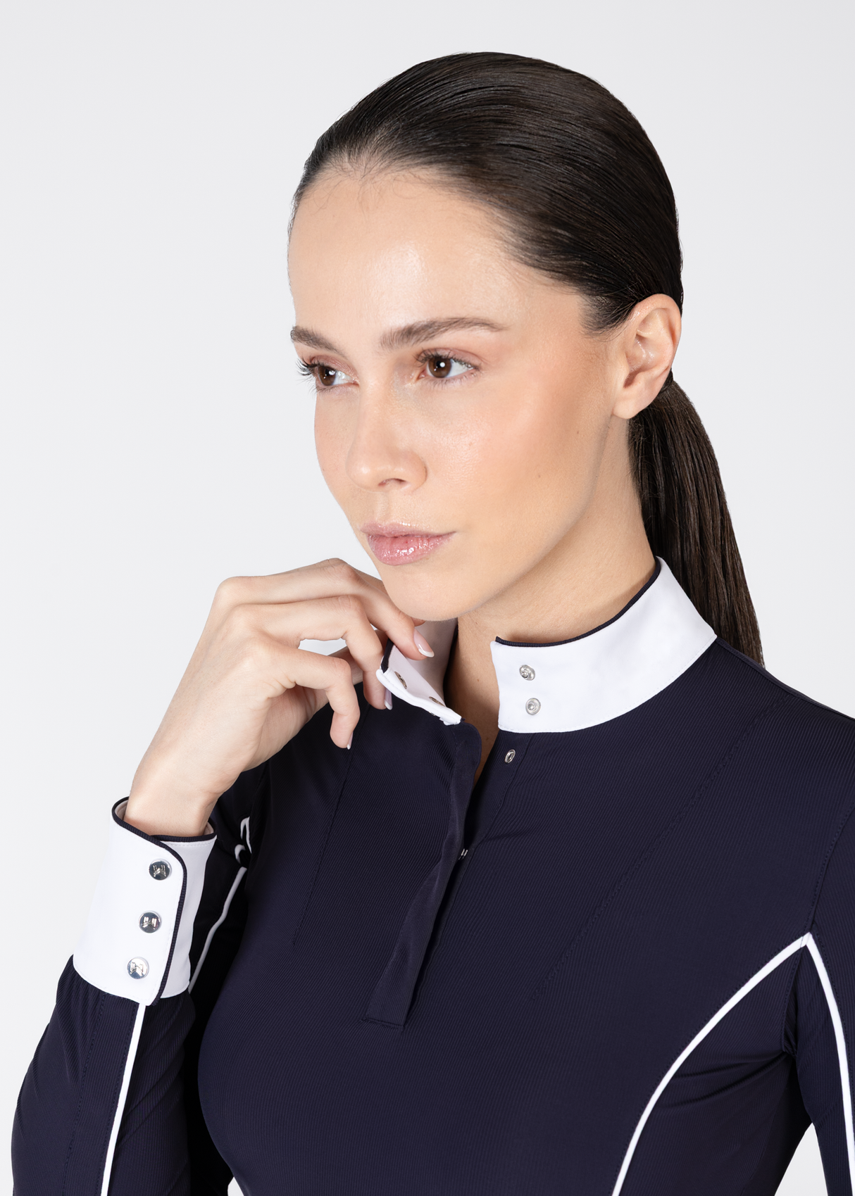 Maximilian Nova Long Sleeve Show Shirt Navy