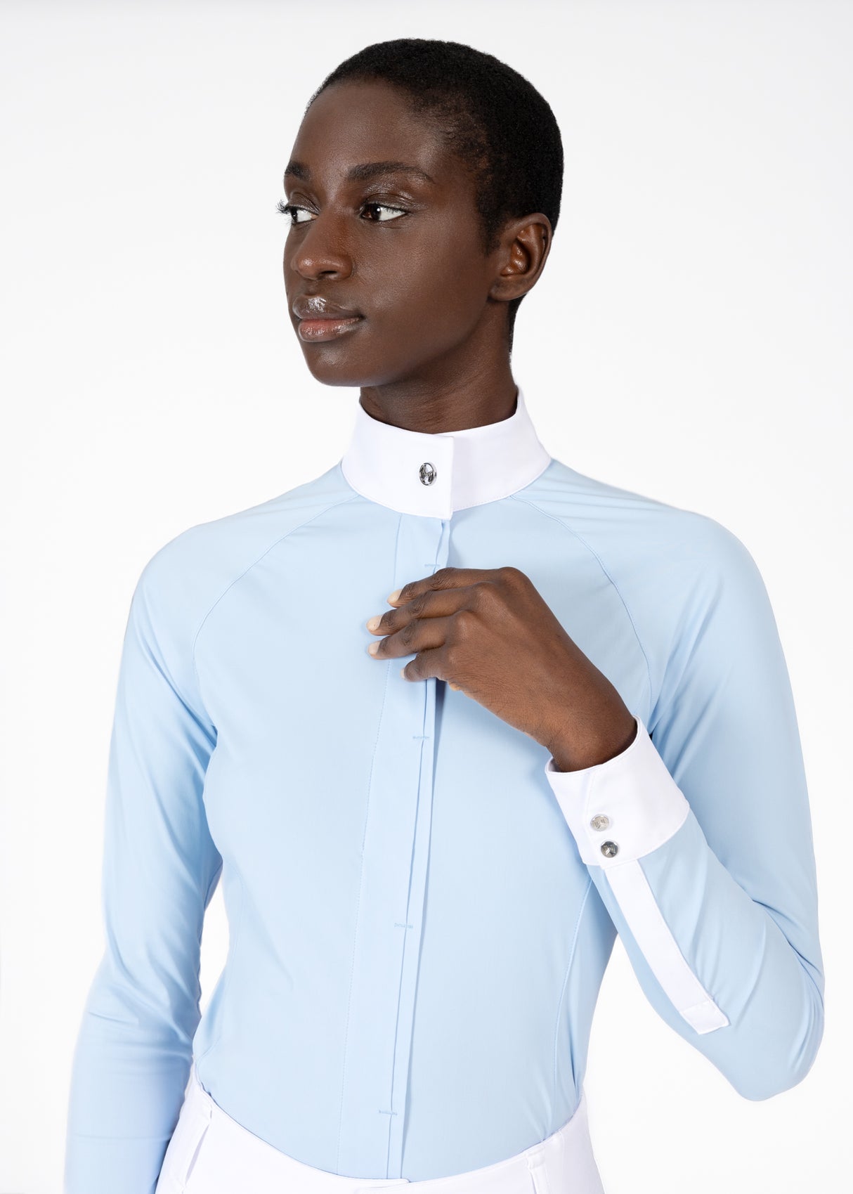 Maximilian Aira Long Sleeve Show Shirt Aqua