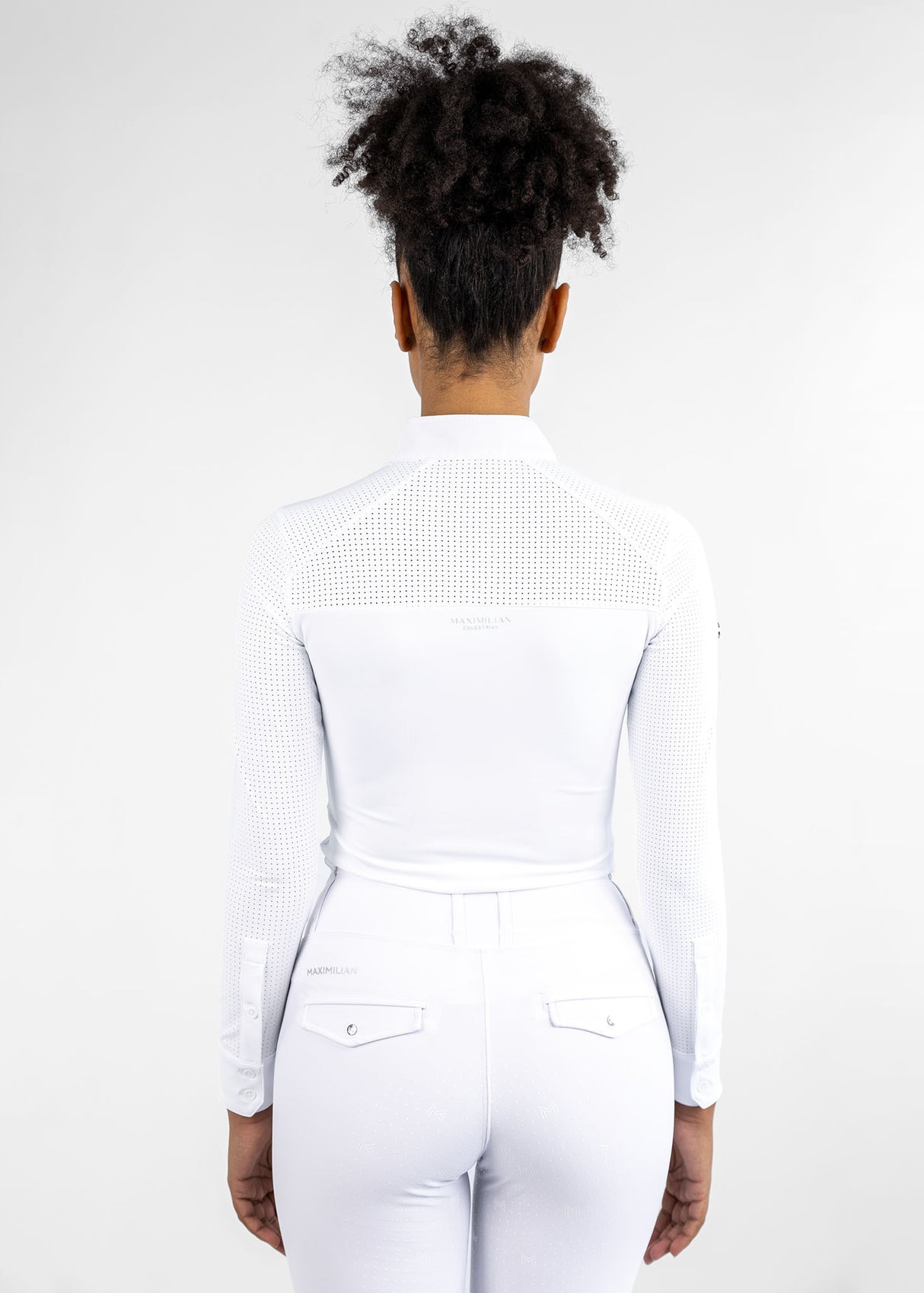 Maximilian Air Long Sleeve Show Shirt White