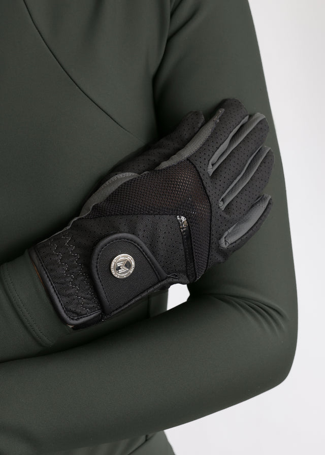 Maximilian Max Riding Gloves Black/Grey