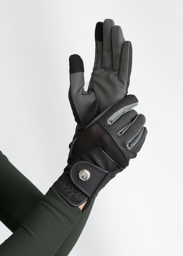 Maximilian Max Riding Gloves Black/Grey