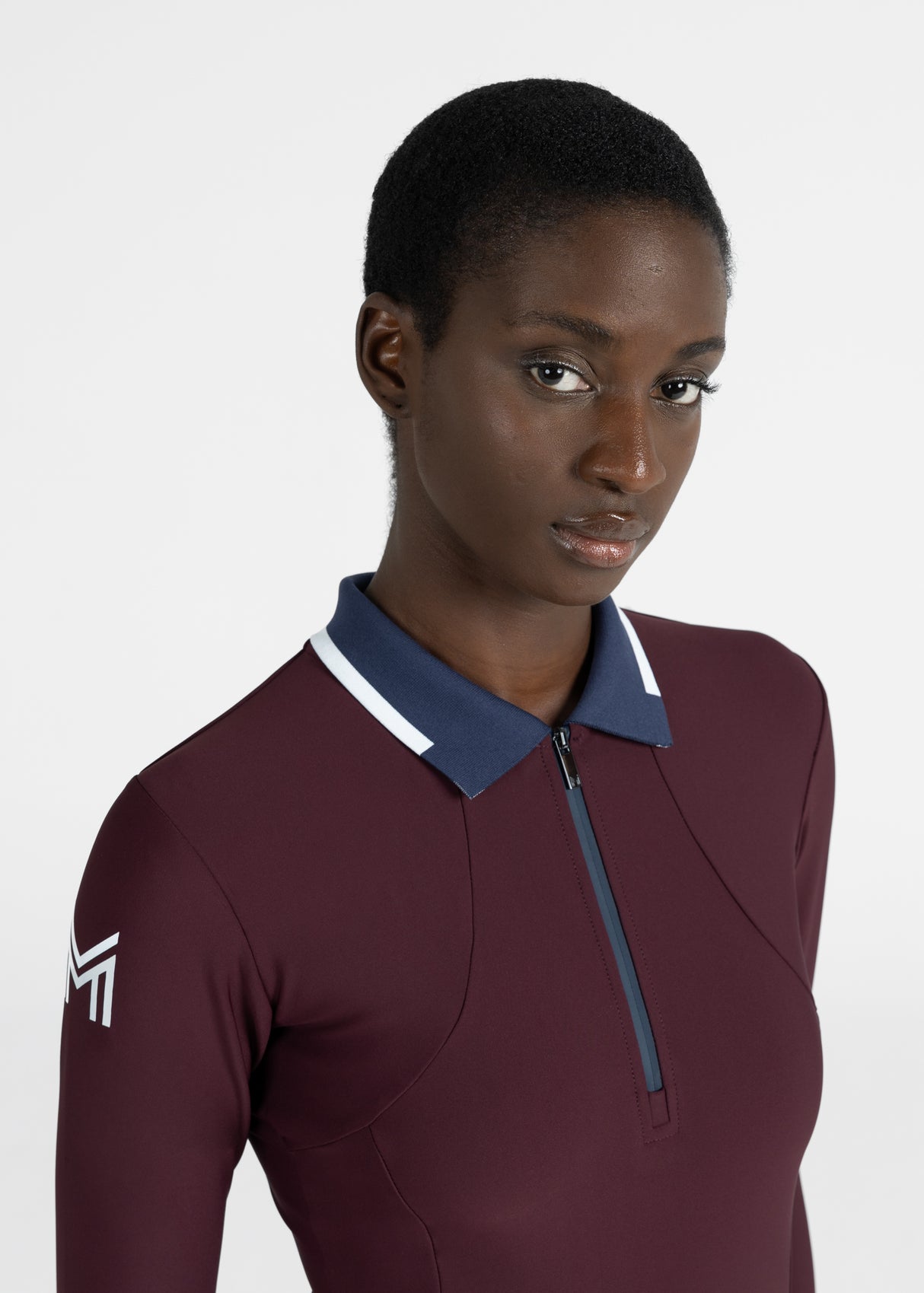 Maximilian Concept Long Sleeve Polo Shirt Burgundy