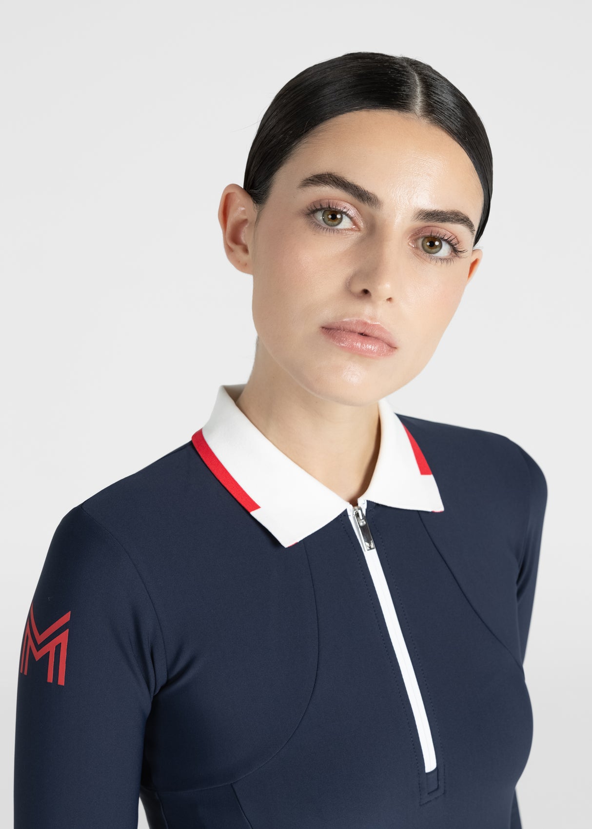 Maximilian Concept Long Sleeve Polo Shirt Navy