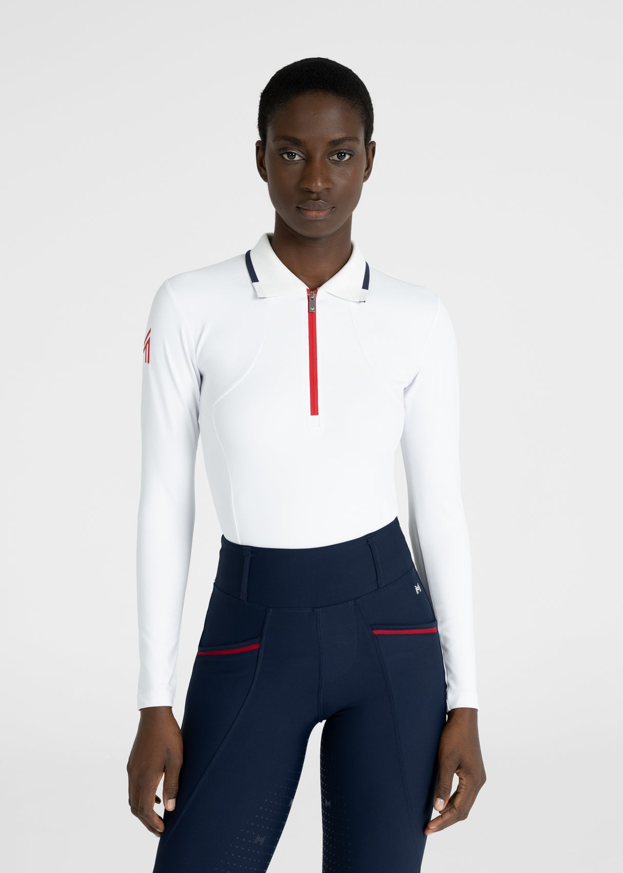 Maximilian Concept Long Sleeve Polo Shirt White