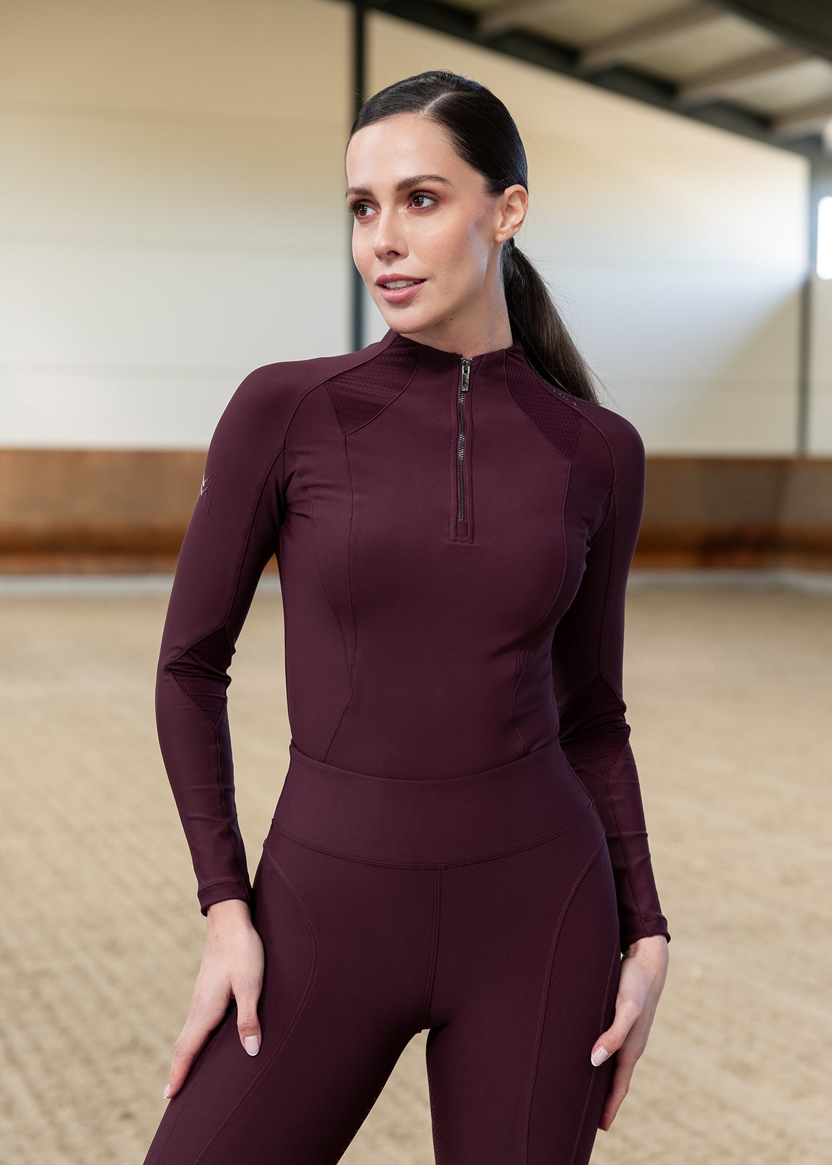 Maximilian Frame Long Sleeve Base Layer Burgundy