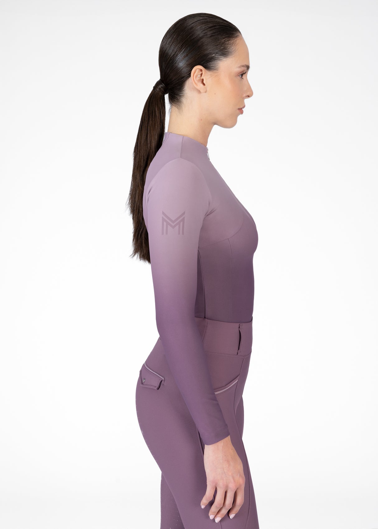 Maximilian Ombré Long Sleeve Base Layer Plum/Orchid
