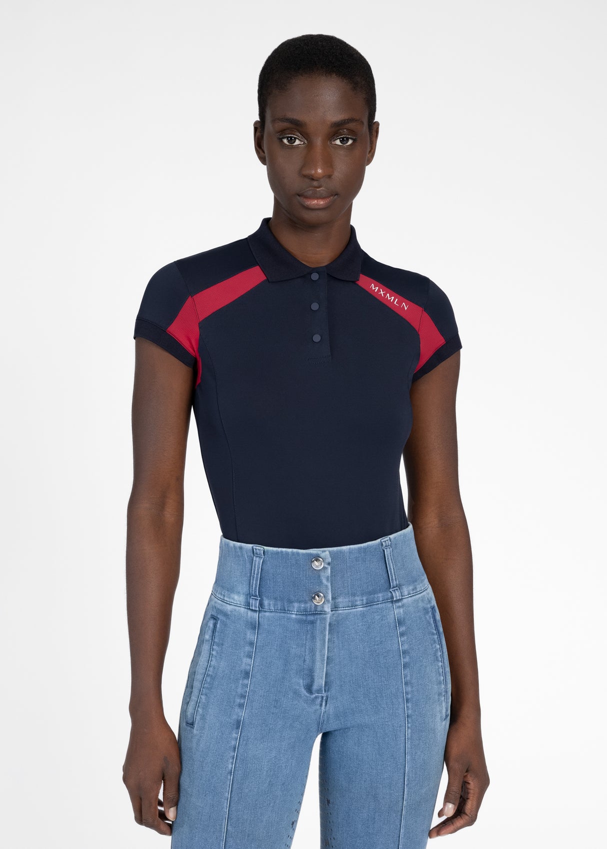 Maximilian Aveen Polo Shirt Navy/Red