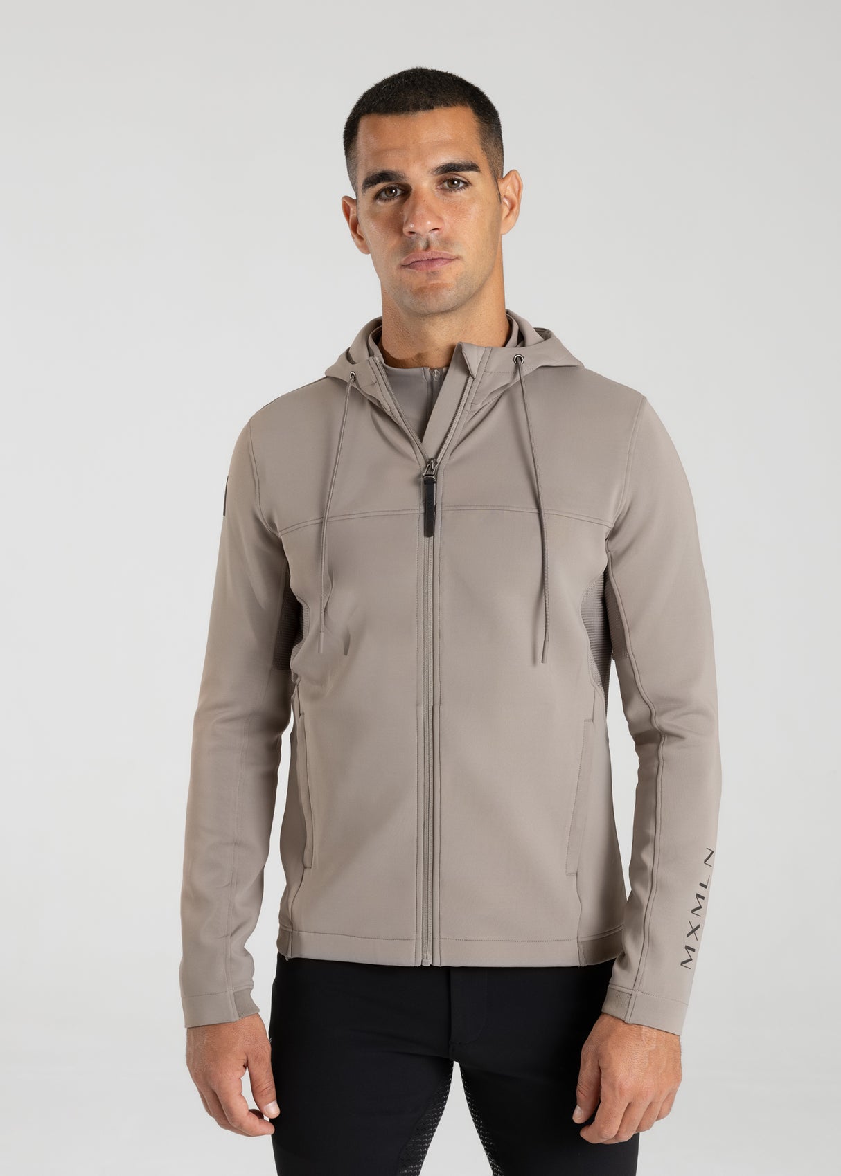 Maximilian Club Zip Hoodie Taupe