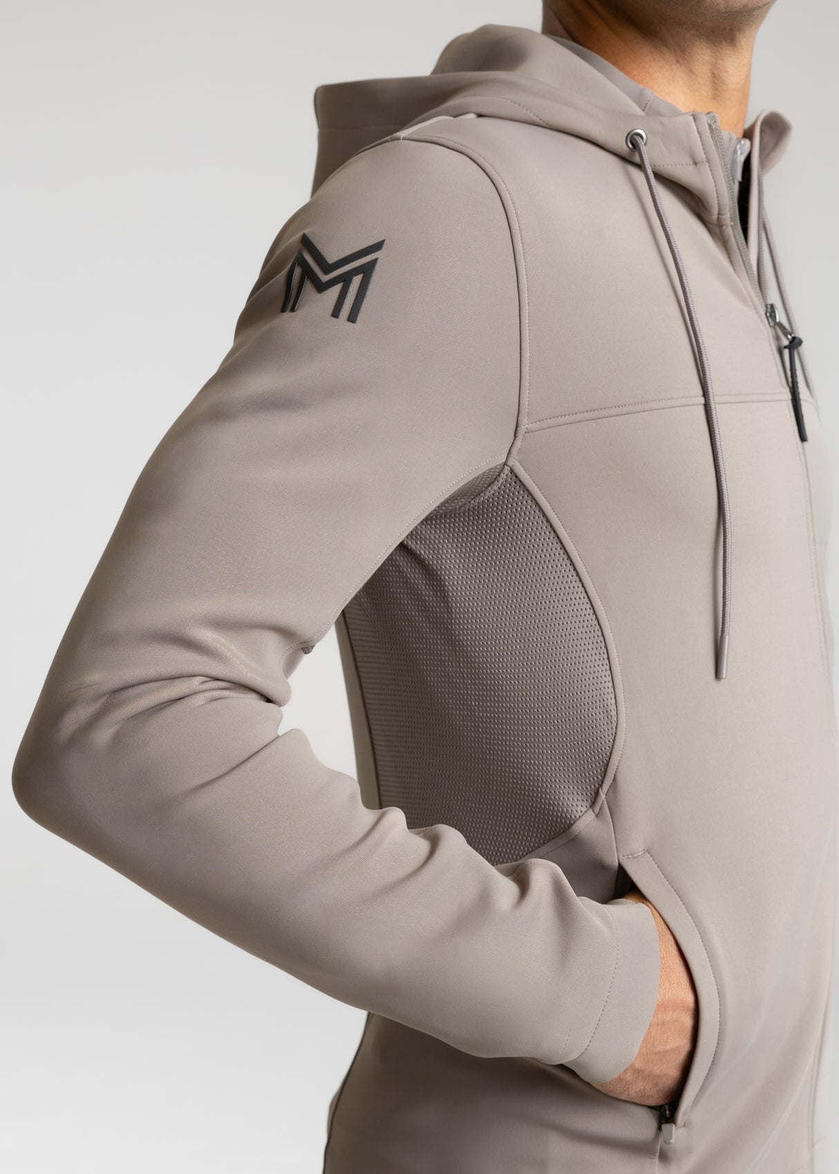 Maximilian Club Zip Hoodie Taupe