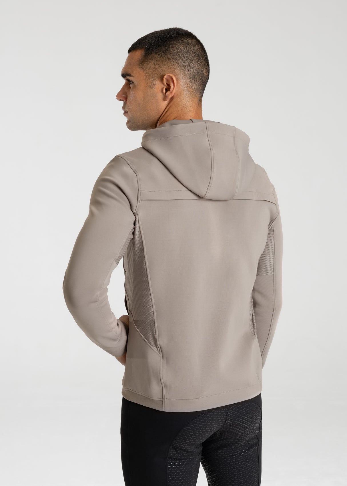 Maximilian Club Zip Hoodie Taupe