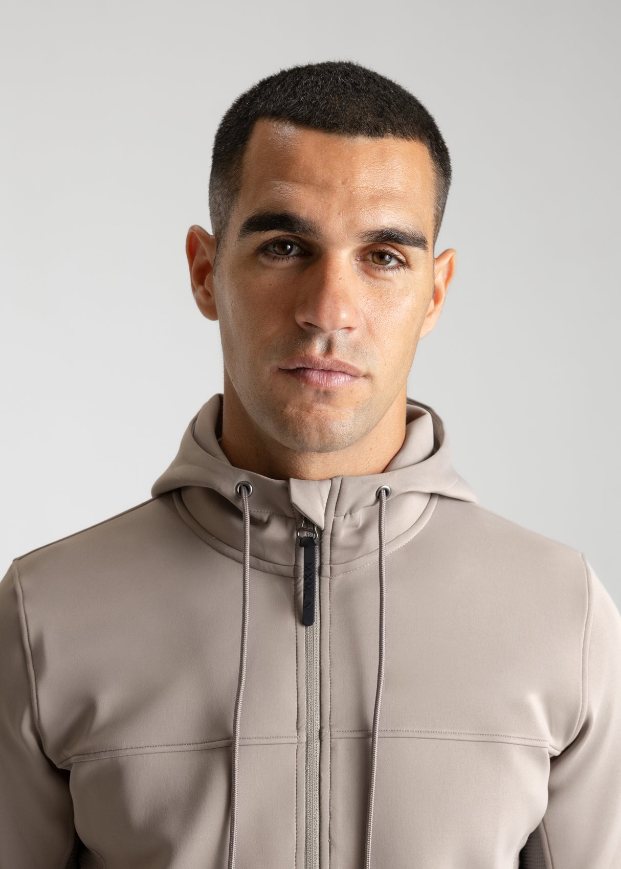 Maximilian Club Zip Hoodie Taupe