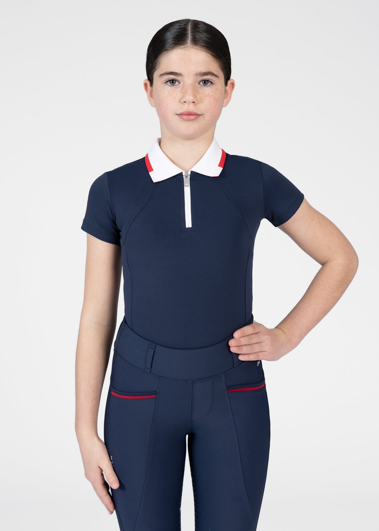 Maximilian Young Rider Concept Short Sleeve Polo Shirt Navy