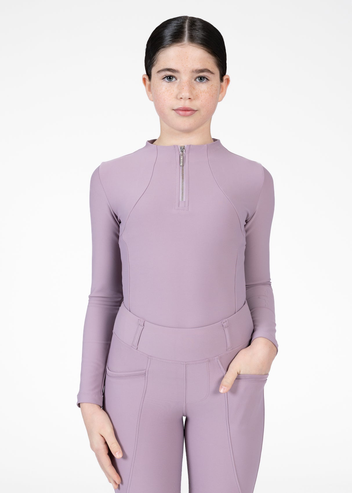 Maximilian Young Rider Long Sleeve Base Layer Orchid