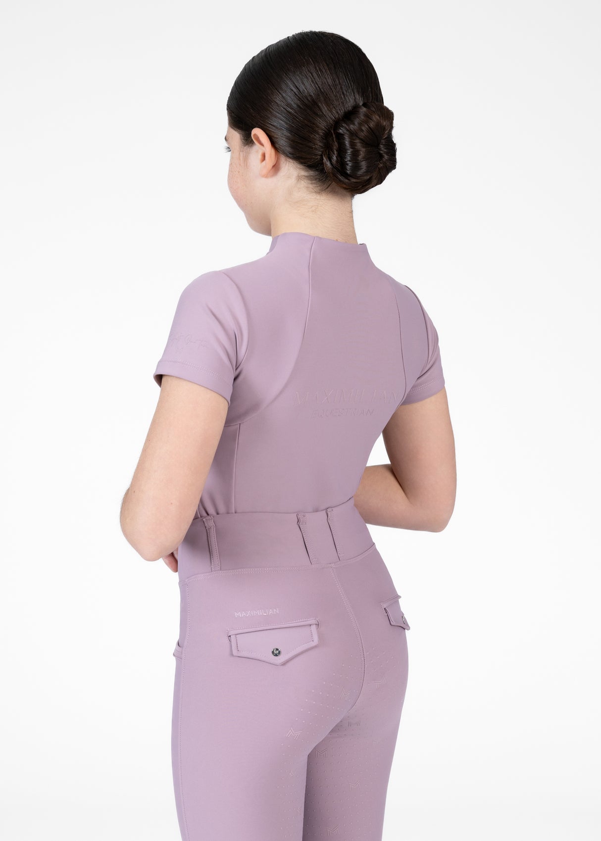 Maximilian Young Rider Short Sleeve Base Layer Orchid