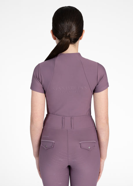 Maximilian Young Rider Short Sleeve Base Layer Plum