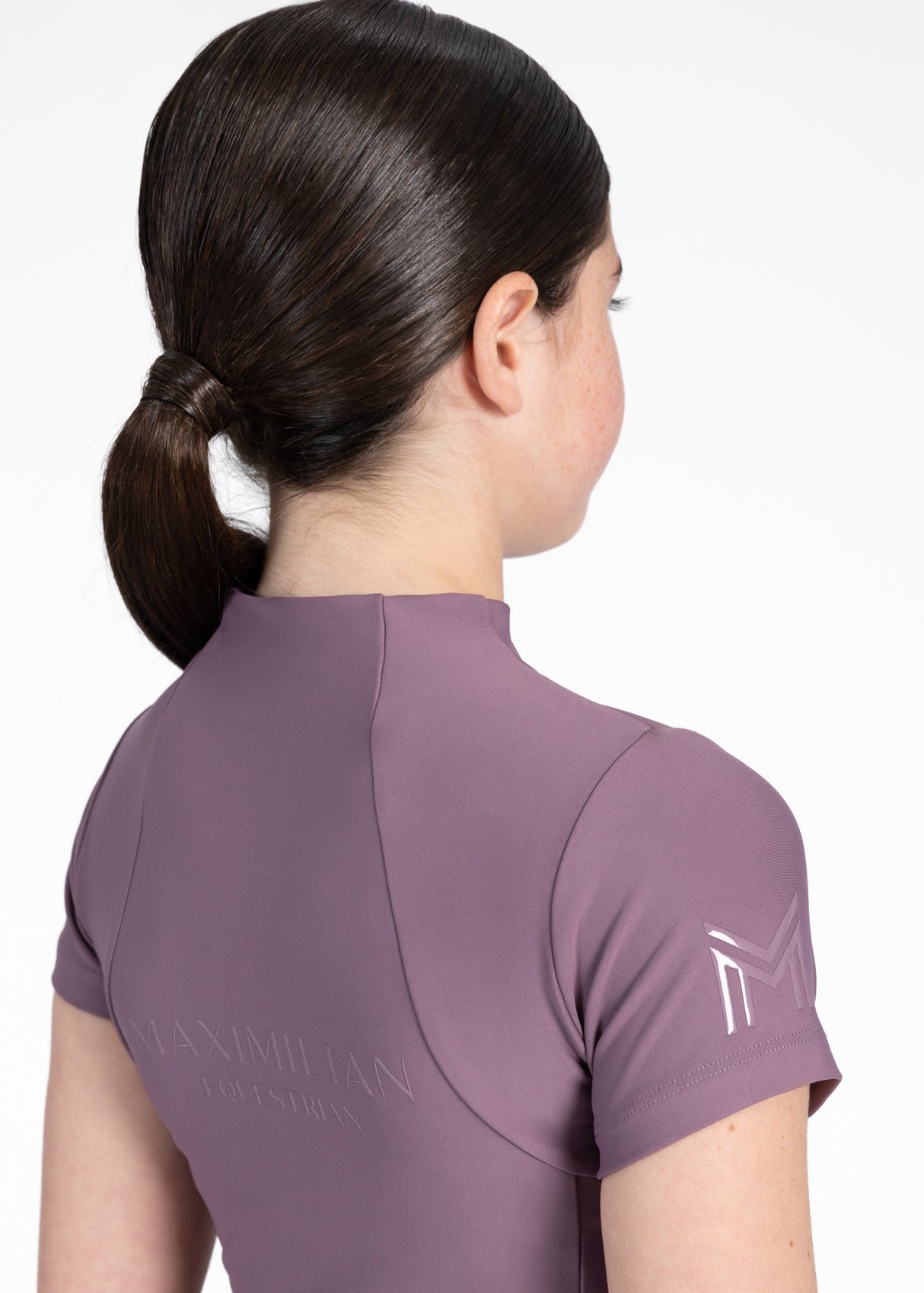 Maximilian Young Rider Short Sleeve Base Layer Plum