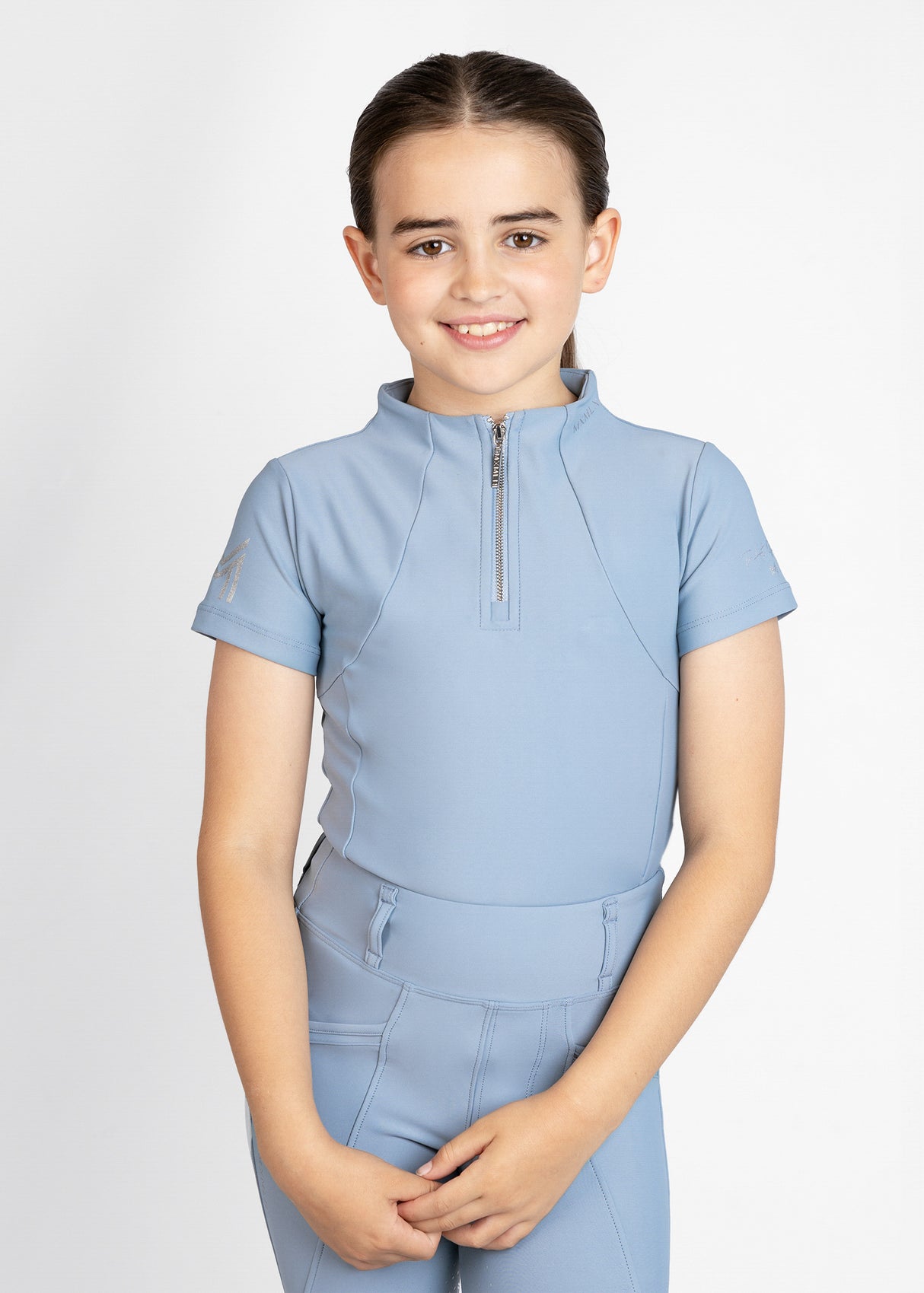 Maximilian Young Rider Short Sleeve Base Layer Aqua