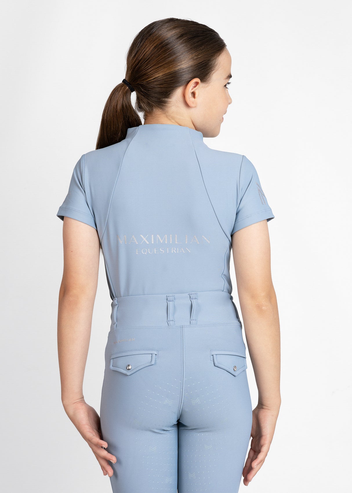 Maximilian Young Rider Short Sleeve Base Layer Aqua