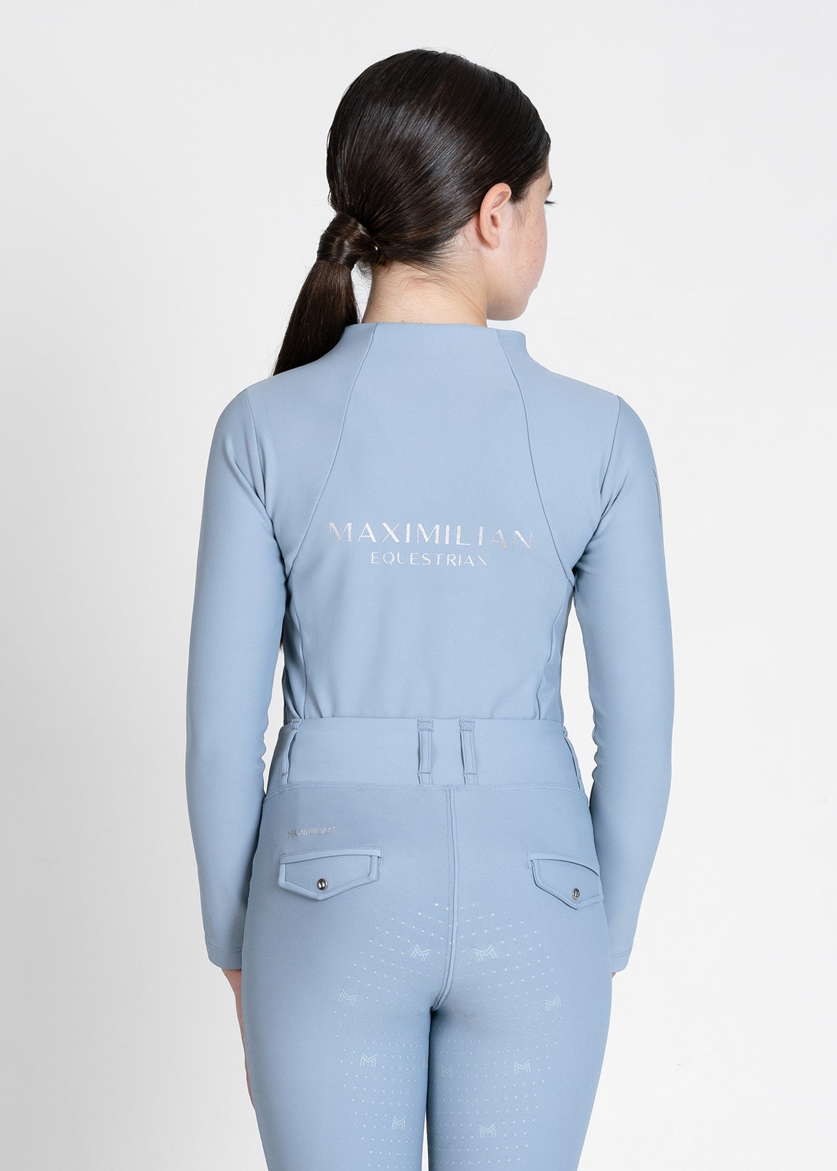 Maximilian Young Rider Long Sleeve Base Layer Aqua