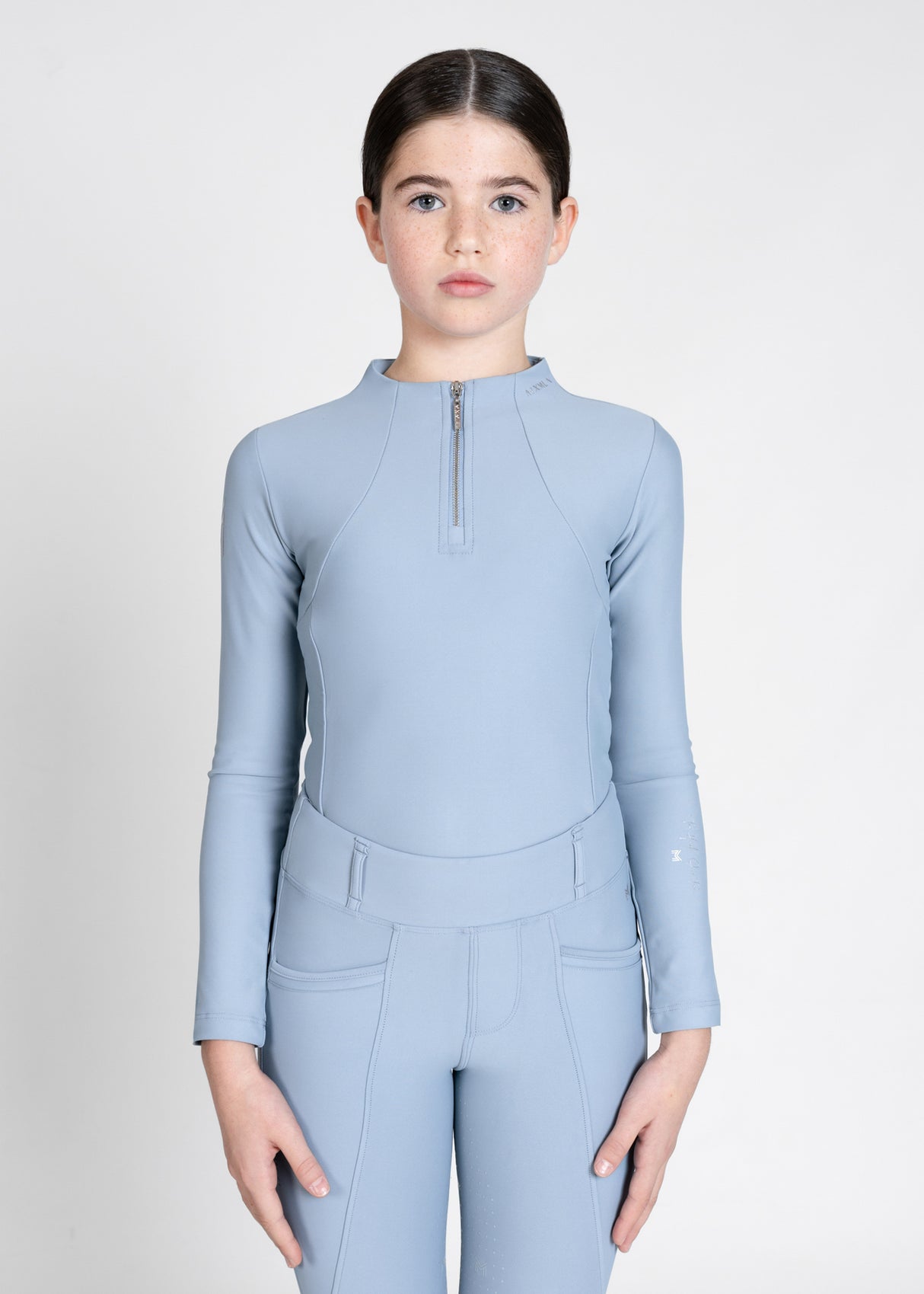 Maximilian Young Rider Long Sleeve Base Layer Aqua