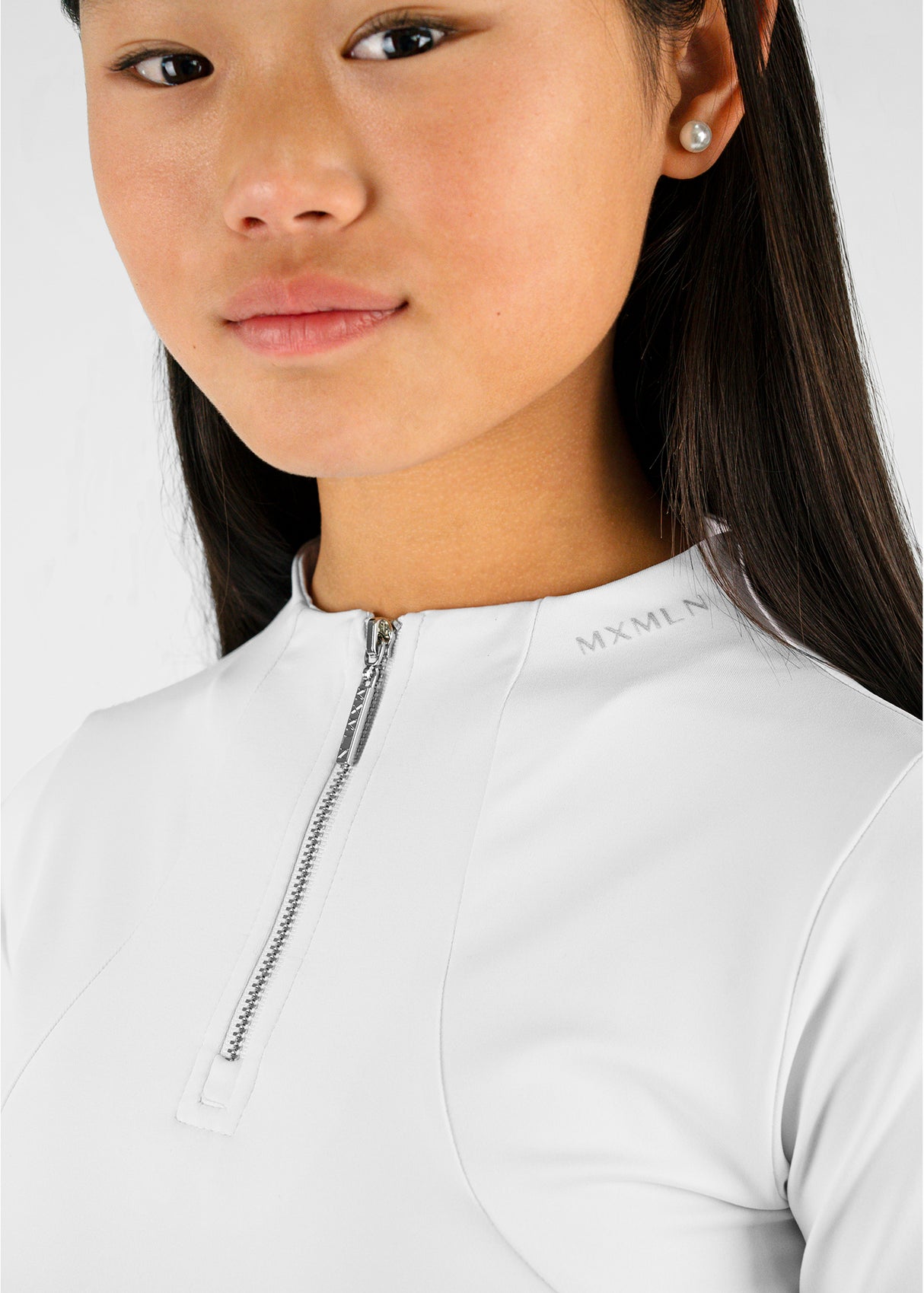 Maximilian Young Rider Long Sleeve Base Layer White