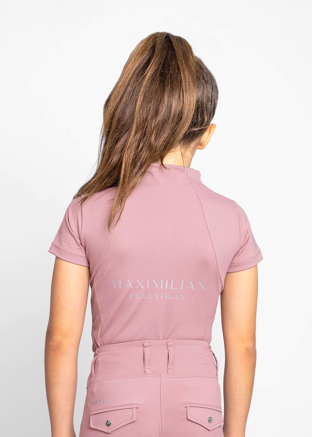 Maximilian Young Rider Short Sleeve Base Layer Rose Taupe