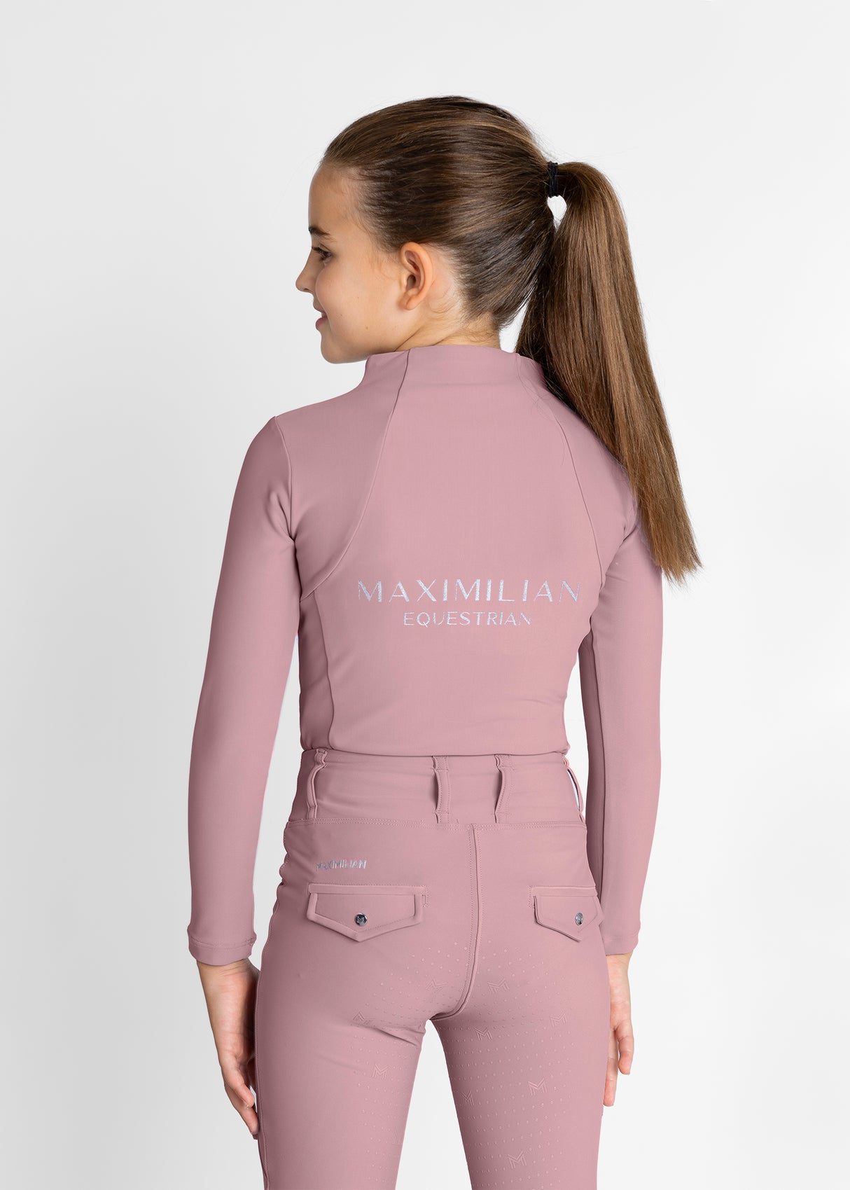 Maximilian Young Rider Long Sleeve Base Layer Rose Taupe