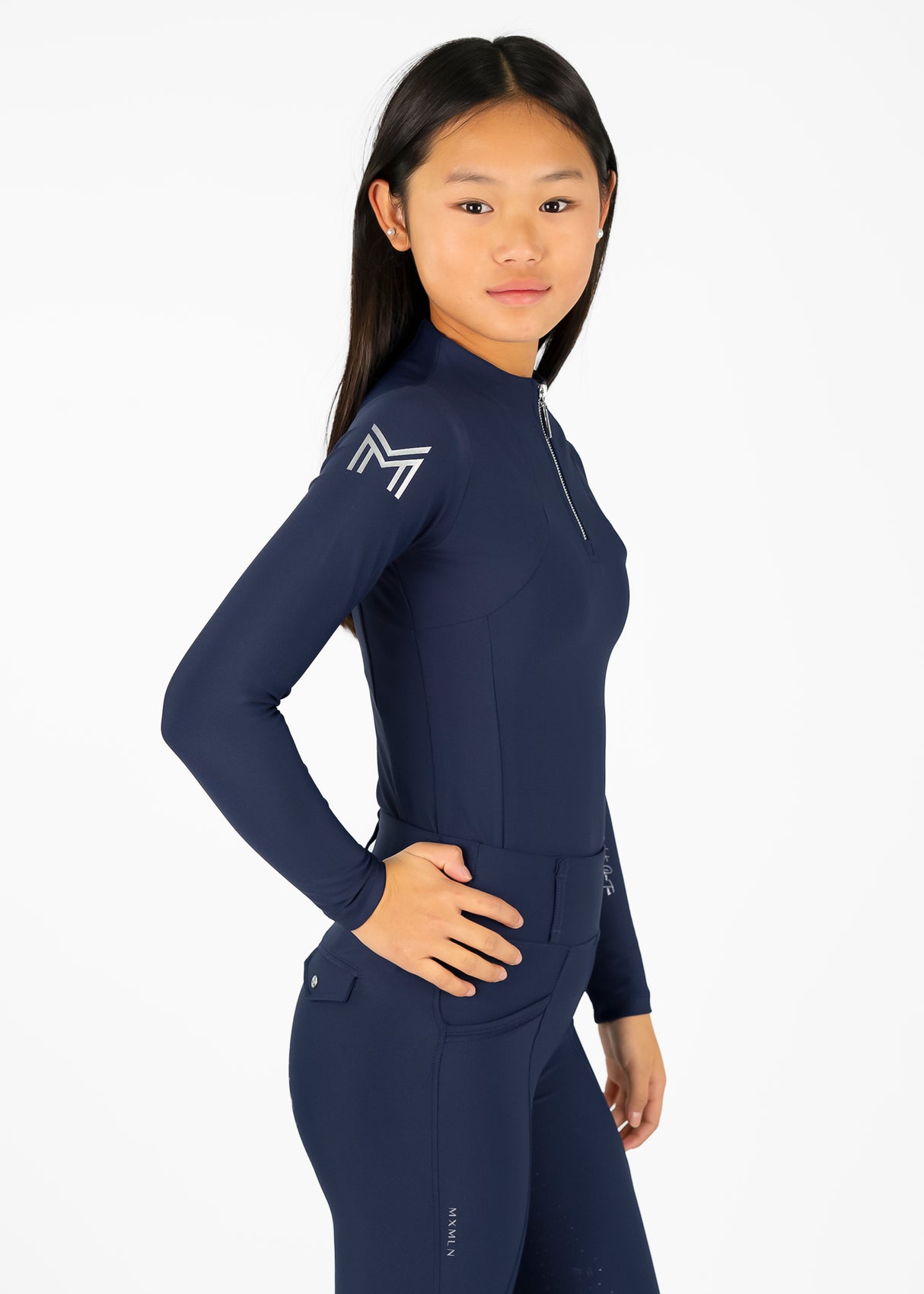 Maximilian Young Rider Long Sleeve Base Layer Navy