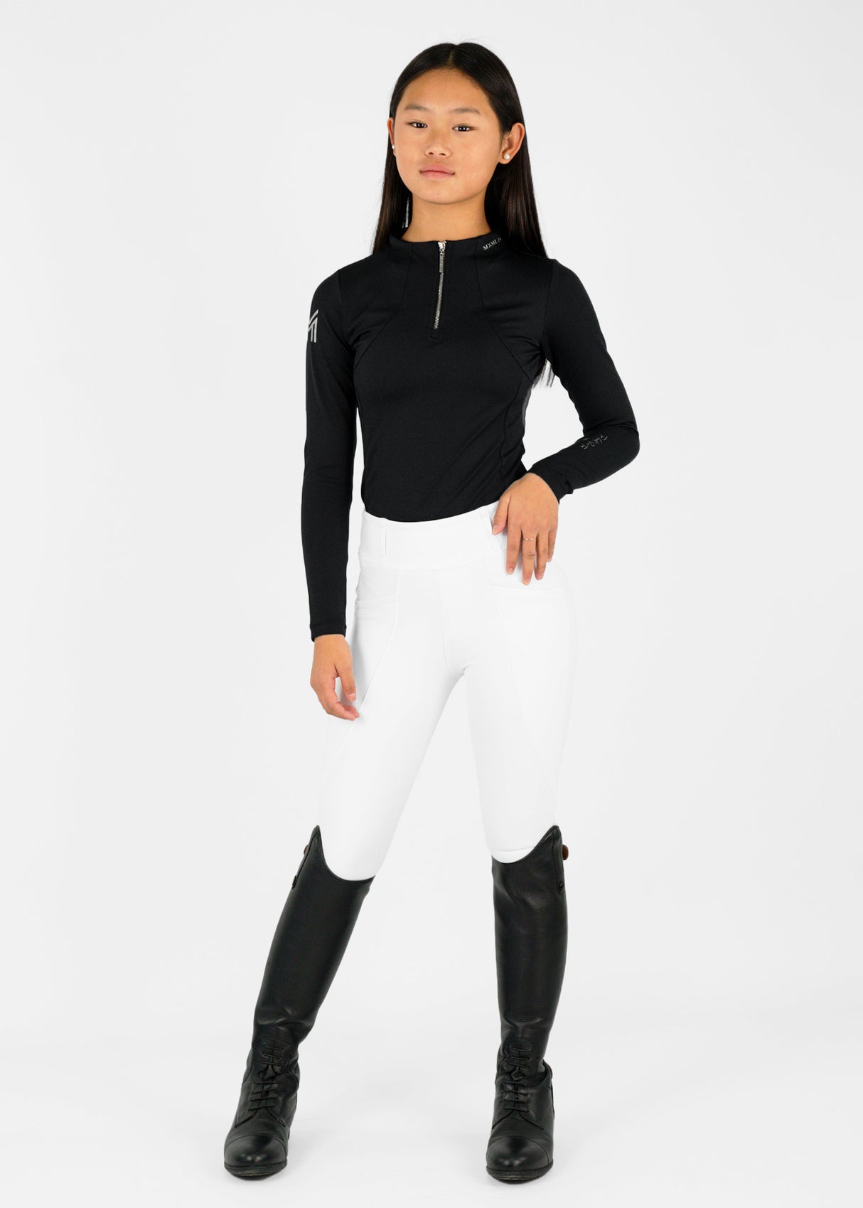 Maximilian Young Rider Long Sleeve Base Layer Black