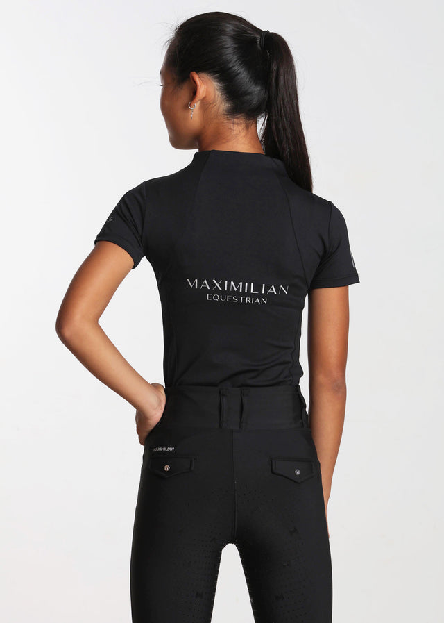 Maximilian Young Rider Short Sleeve Base Layer Black