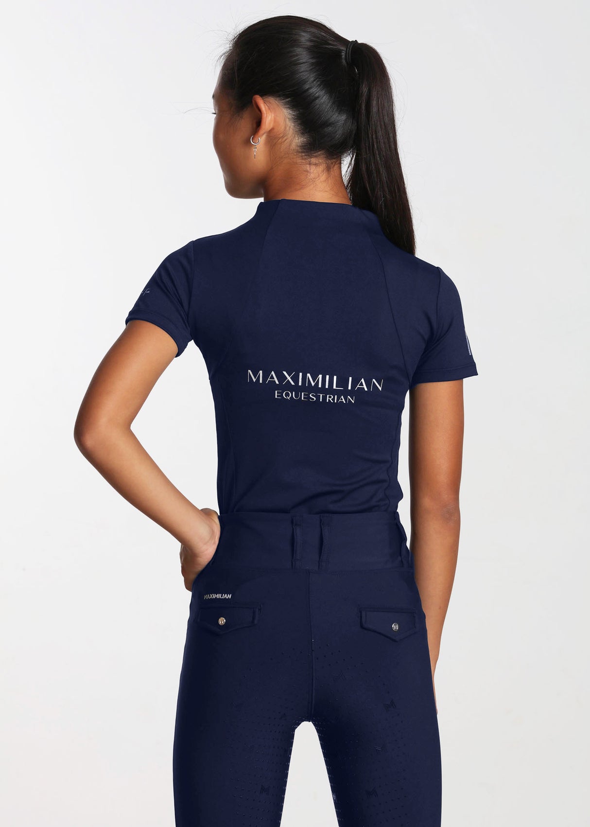 Maximilian Young Rider Short Sleeve Base Layer Navy