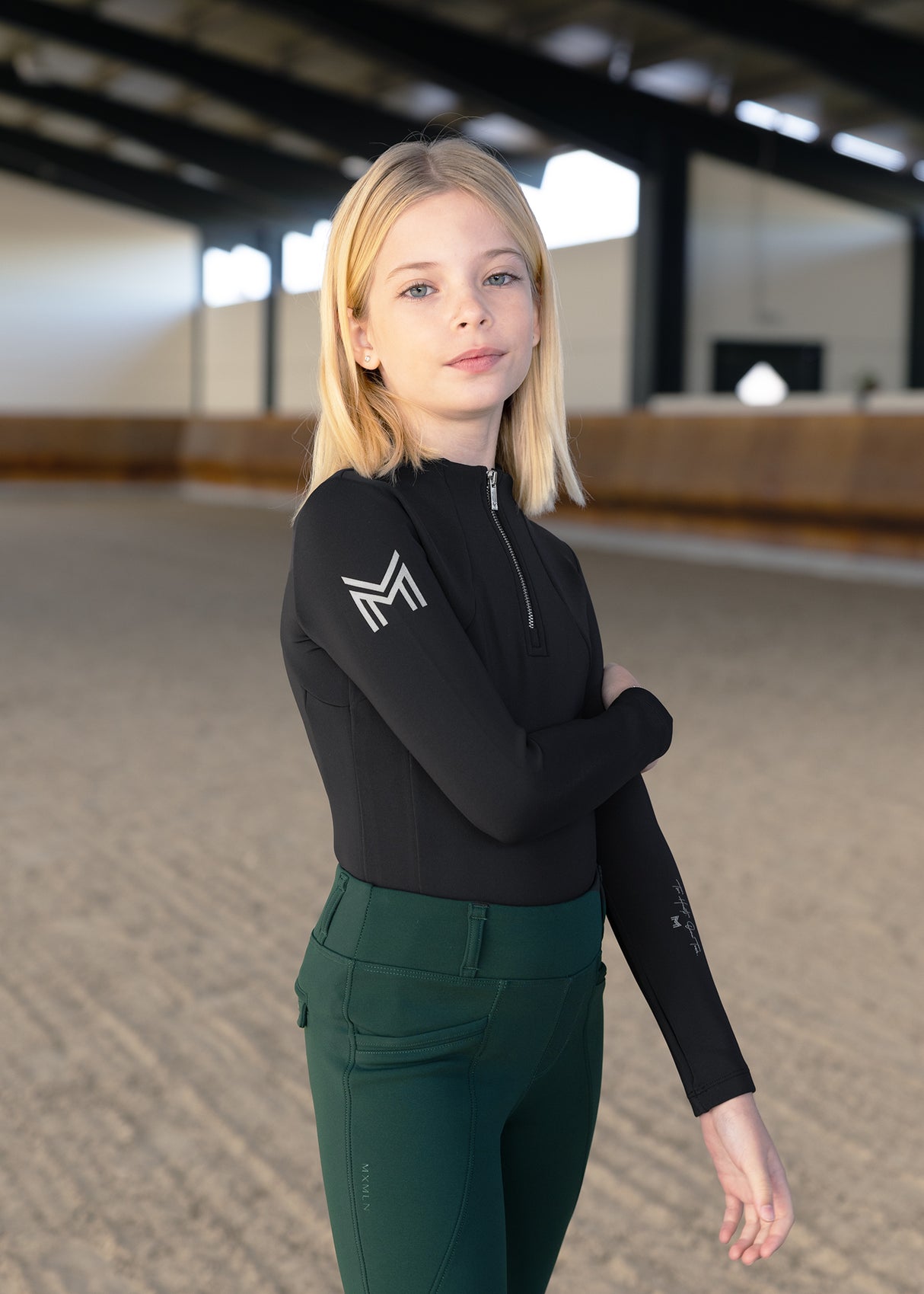 Maximilian Young Rider Winter Long Sleeve Base Layer Black