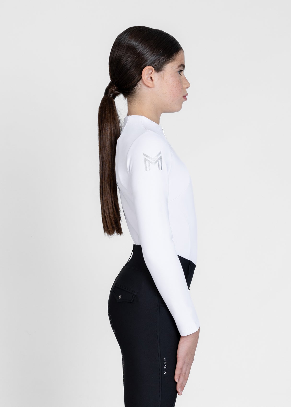 Maximilian Young Rider Winter Long Sleeve Base Layer White