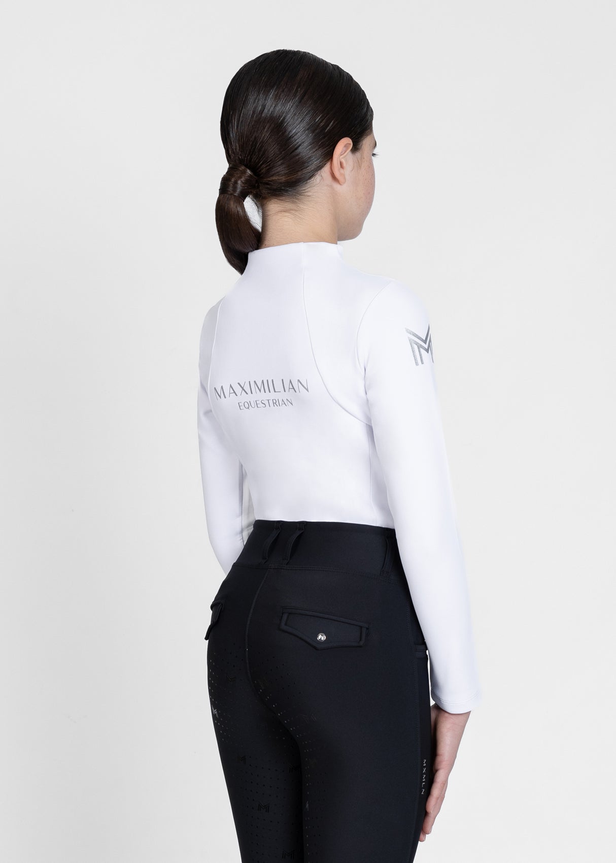 Maximilian Young Rider Winter Long Sleeve Base Layer White
