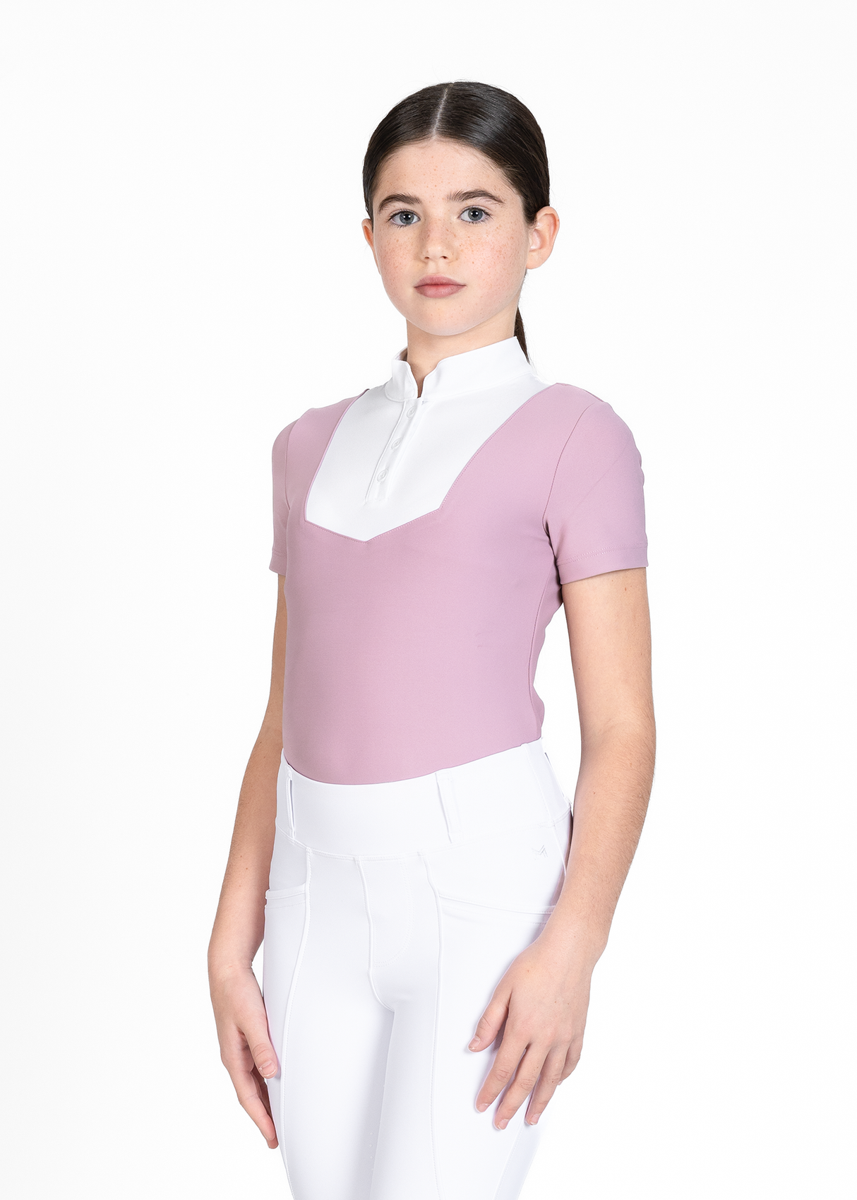 Maximilian Young Rider Sienna Short Sleeve Show Shirt Mauve