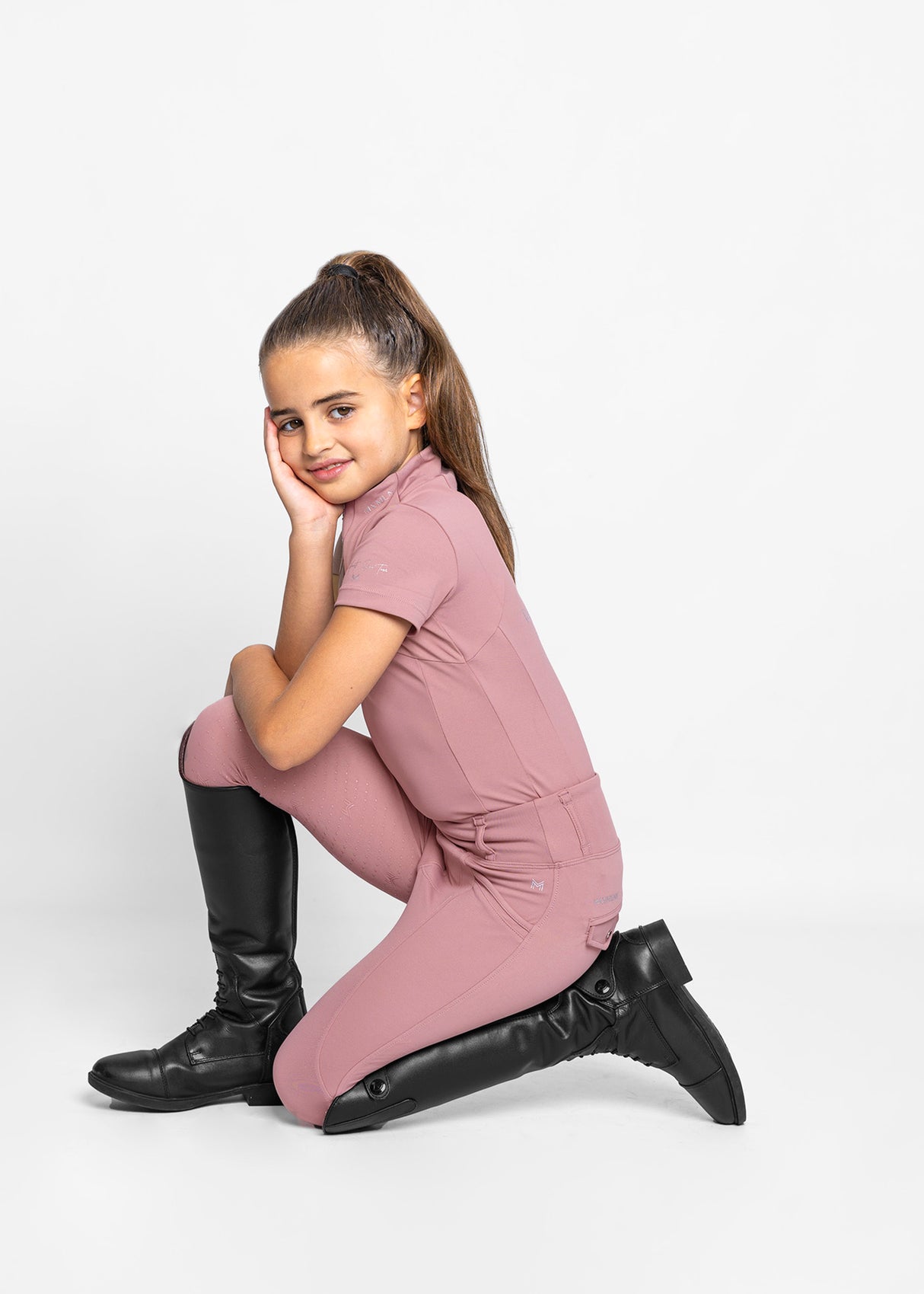 Maximilian Young Rider Pro Riding Leggings Rose Taupe