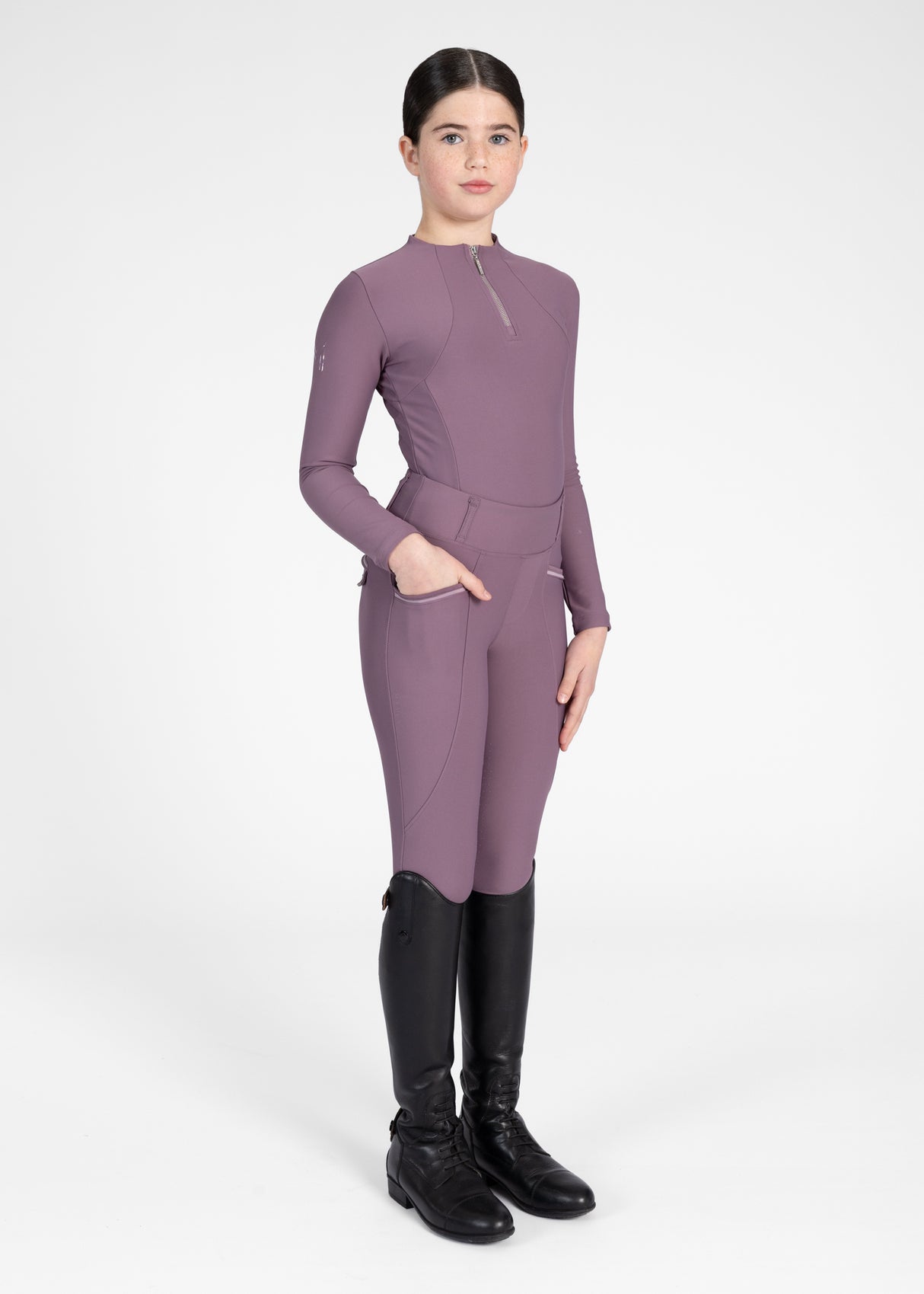 Maximilian Young Rider Pro Riding Leggings Plum
