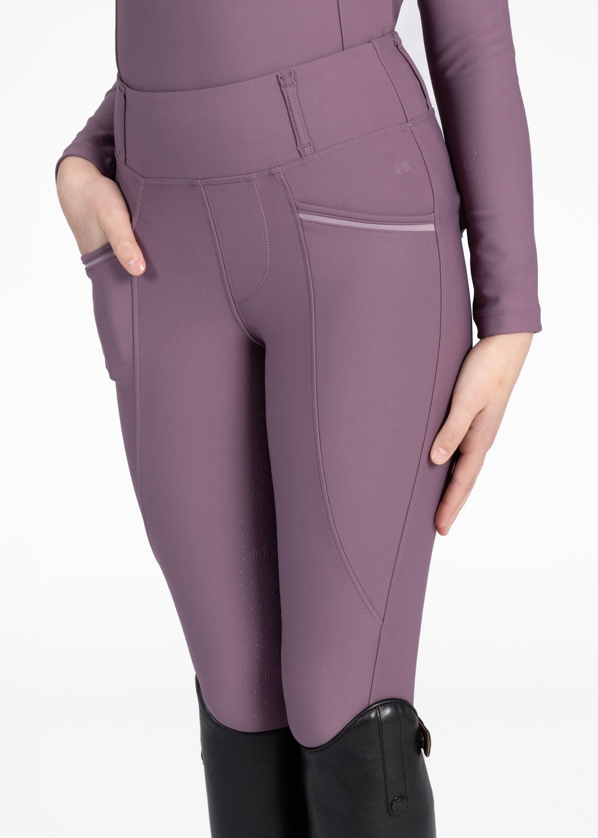Maximilian Young Rider Pro Riding Leggings Plum
