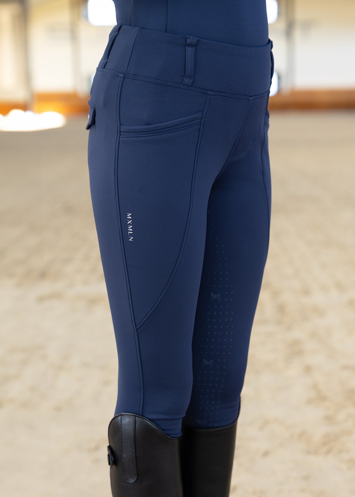 Maximilian Young Rider Winter Pro Riding Leggings Navy